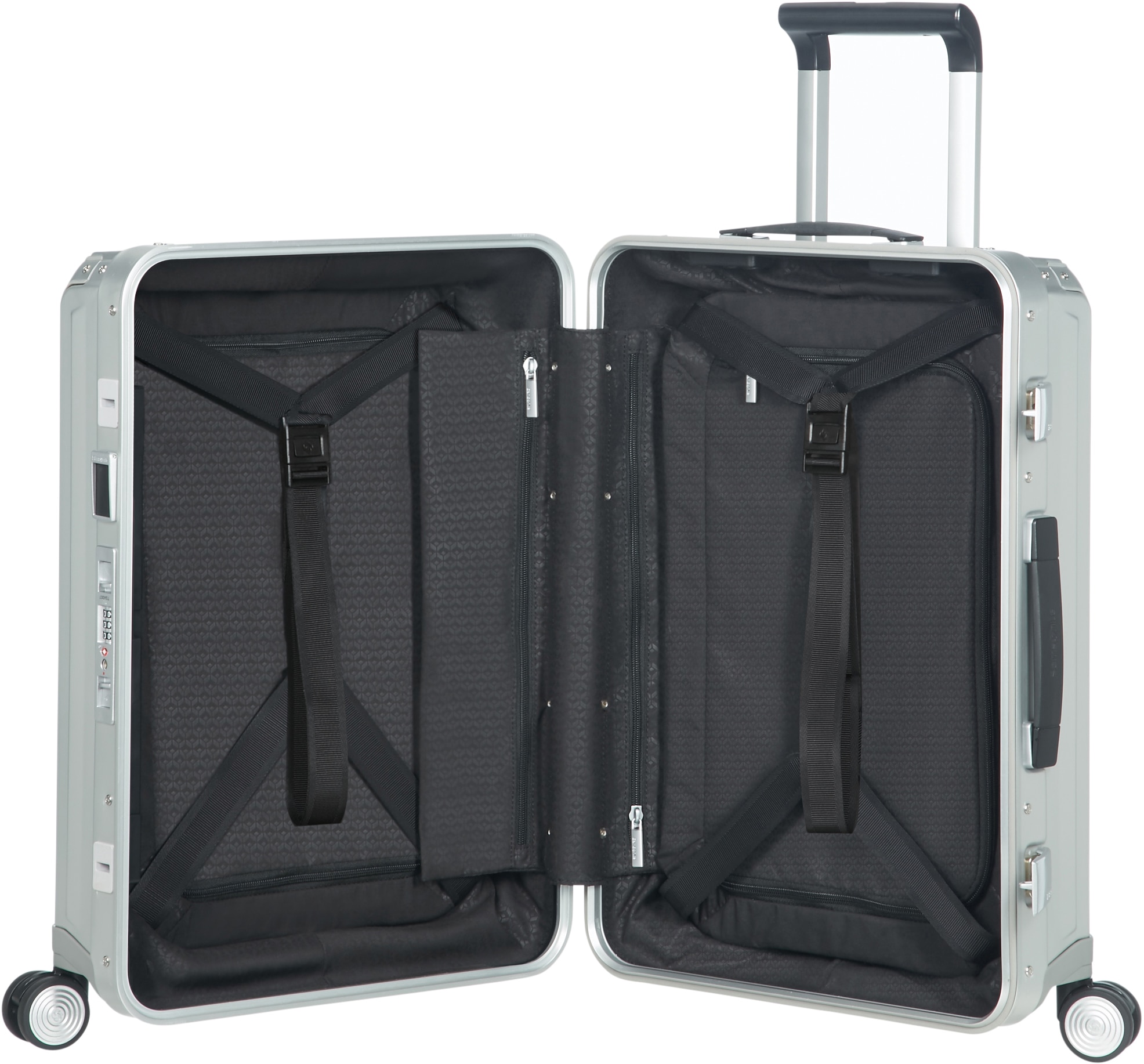 Samsonite Hartschalen-Trolley »LITE-BOX ALU«, 4 Rollen, Hartschalenkoffer Premium-Aluminium Grosser-Koffer TSA-Zahlenschloss