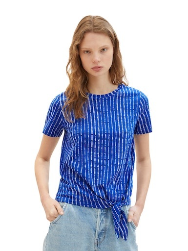 TOM TAILOR Denim T-Shirt, Schlaufen für einen Knoten am Bund vorhanden