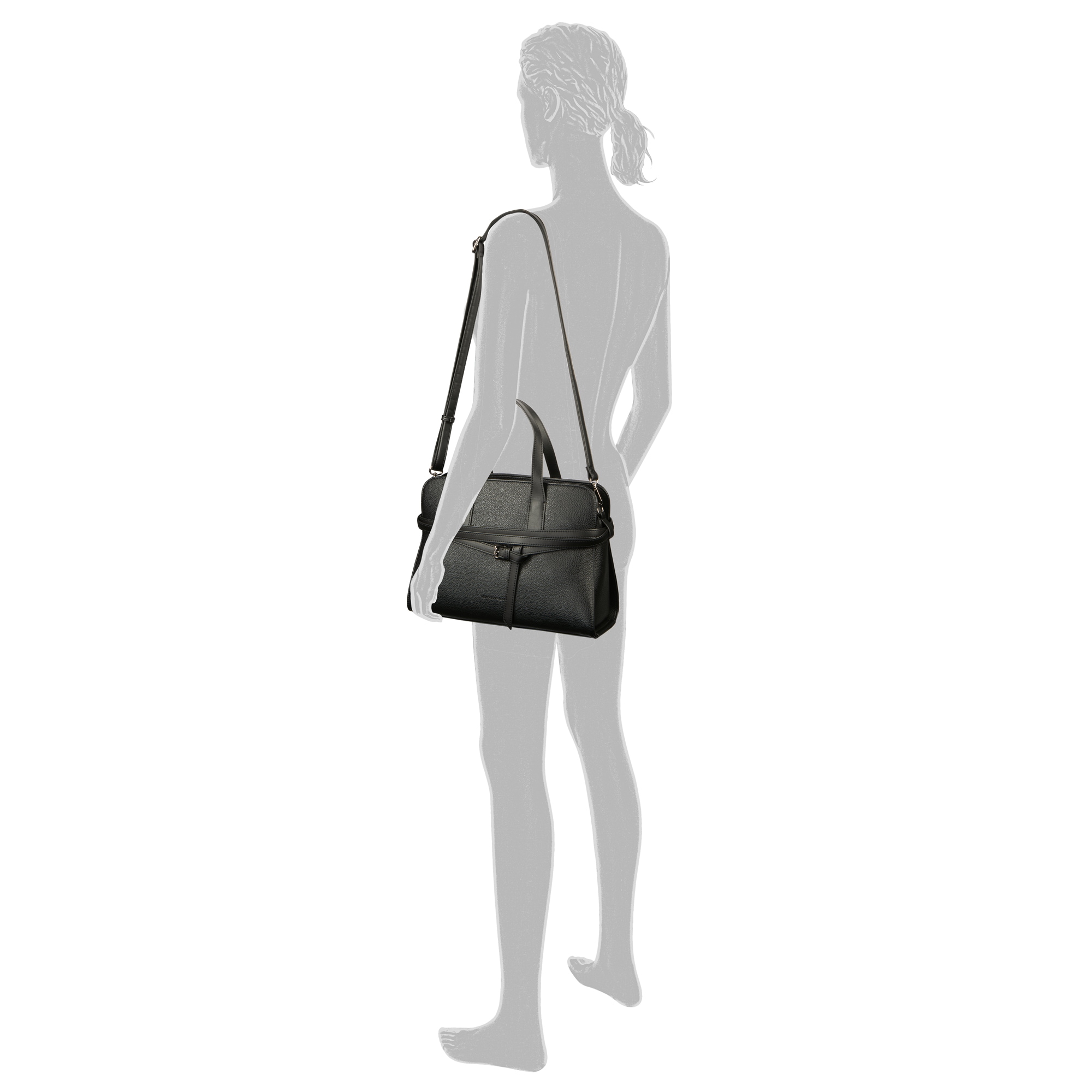 TOM TAILOR Shopper "Freya" verziert mit schmalen, mehrlagigen Riemen und Metallschließe
