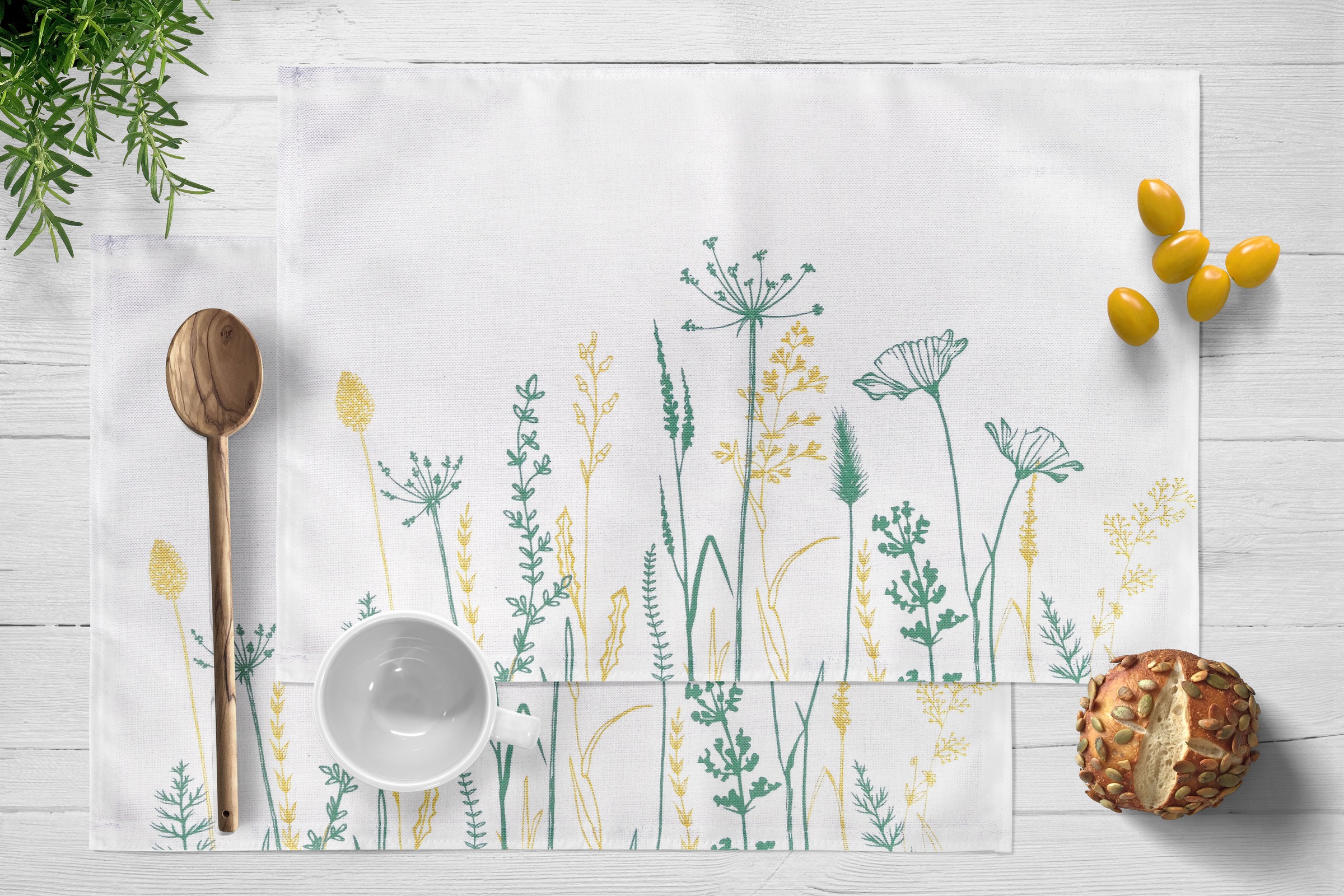 OTTO home Platzset "Nérac" 2er Set, basic, bedruckt, pflegeleicht, Esszimmer, Wohnzimmer