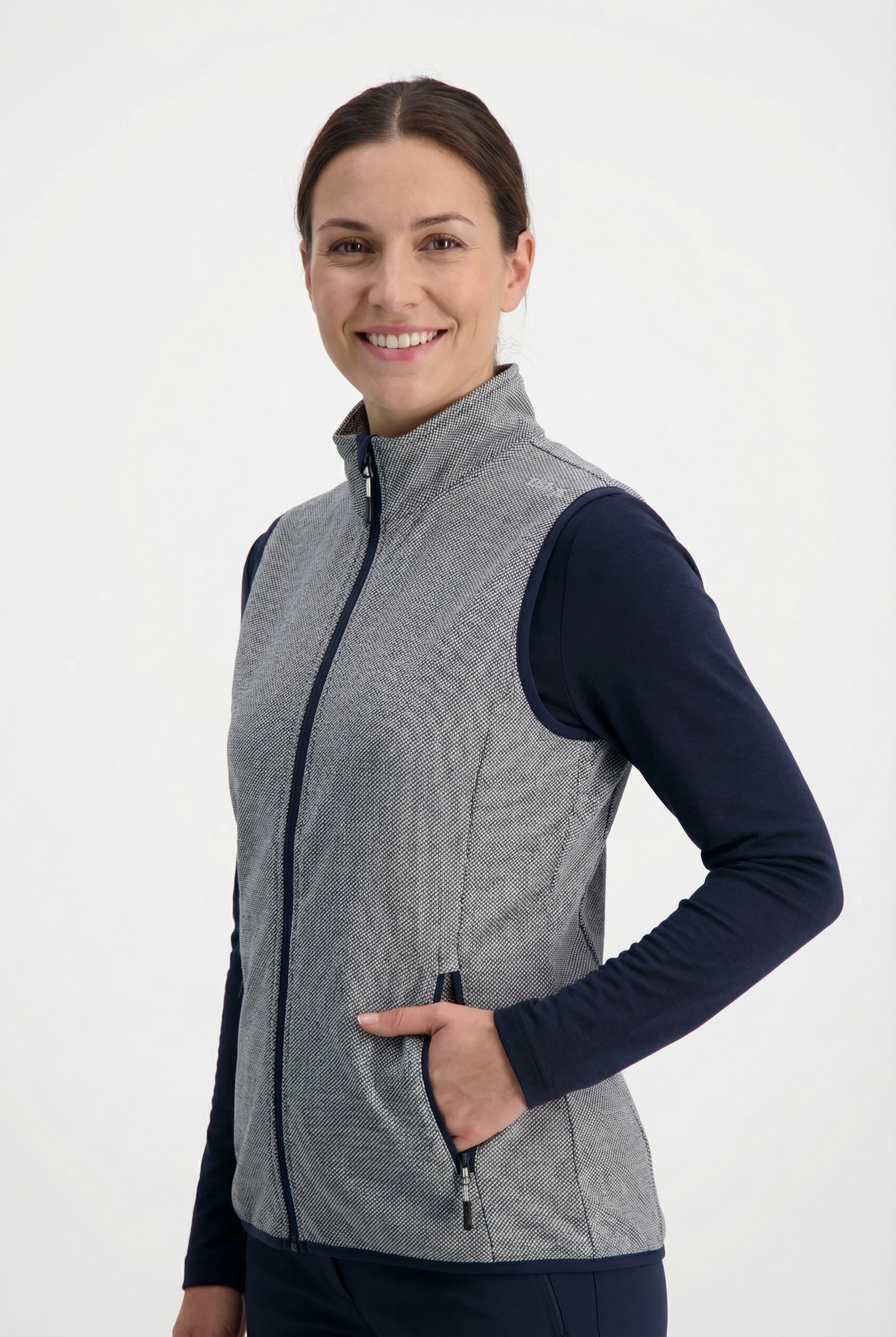 Cmp Damen B.blau, Ice Fleeceweste Aus Polyester Und Baumwolle