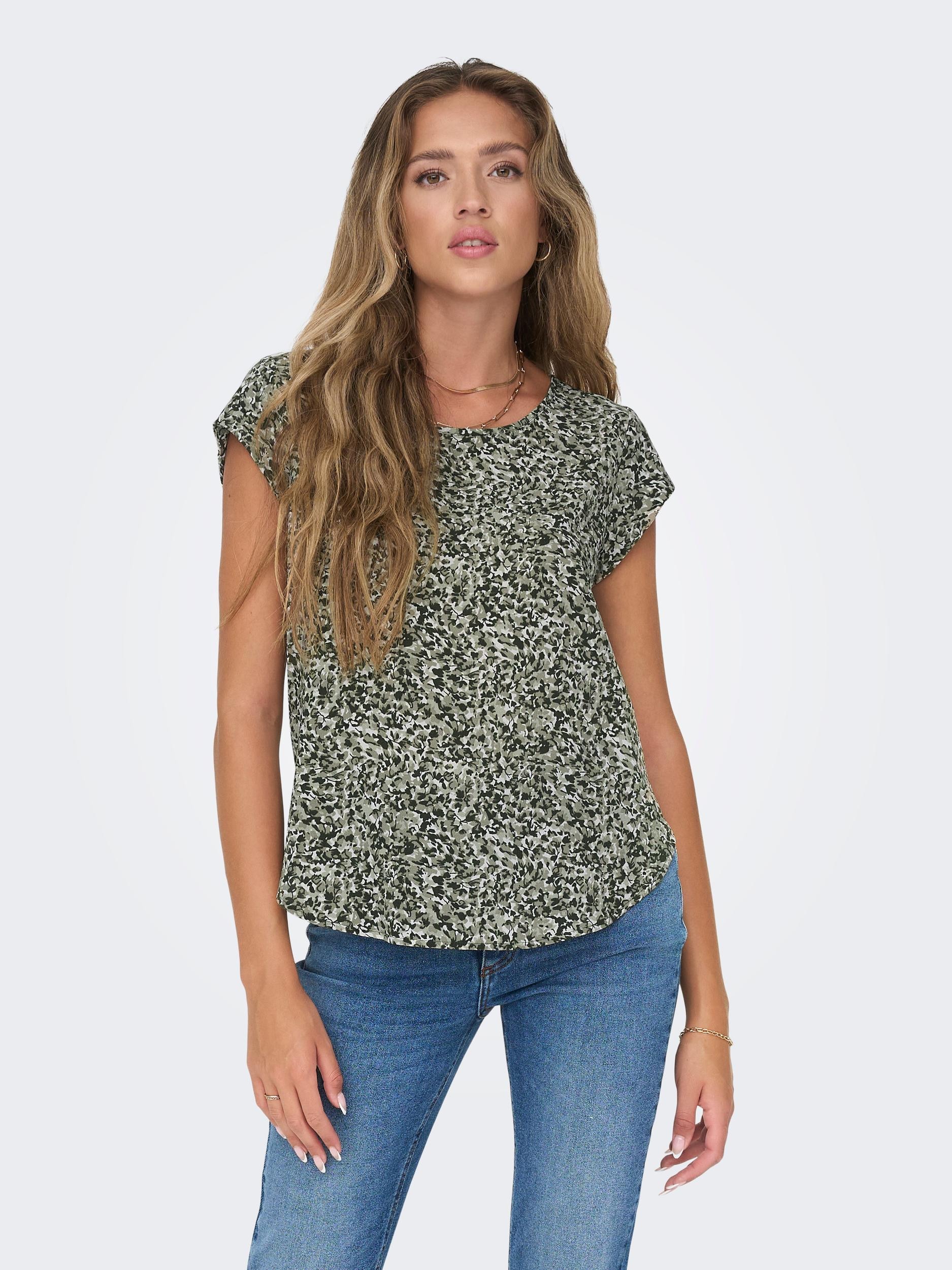 Shirtbluse »ONLVIC S/S AOP TOP NOOS PTM«, mit Allover Druck