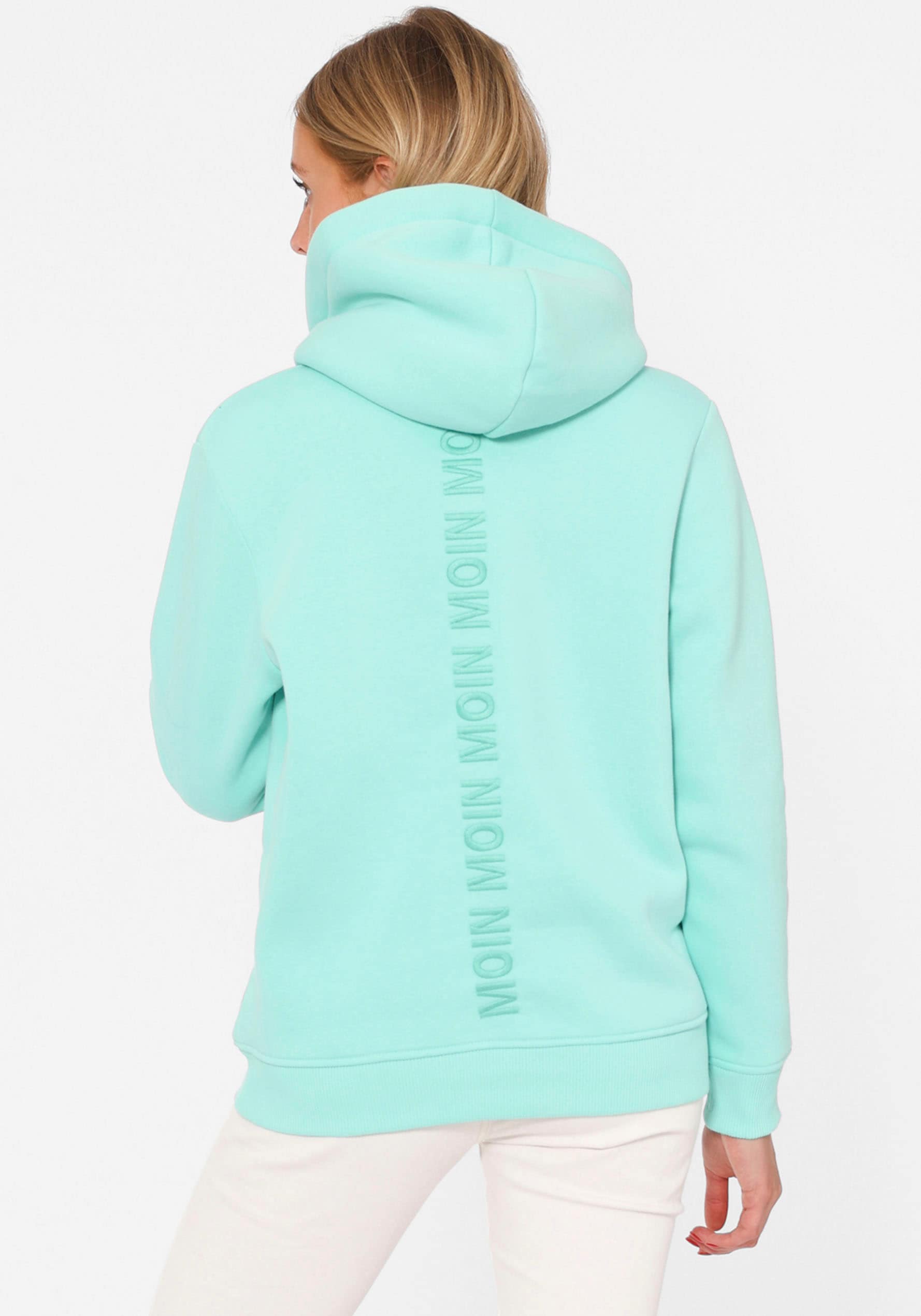 Zwillingsherz Hoodie »"Paillette MOIN"«, mit Paillettenanker und gesticktem Schriftzug