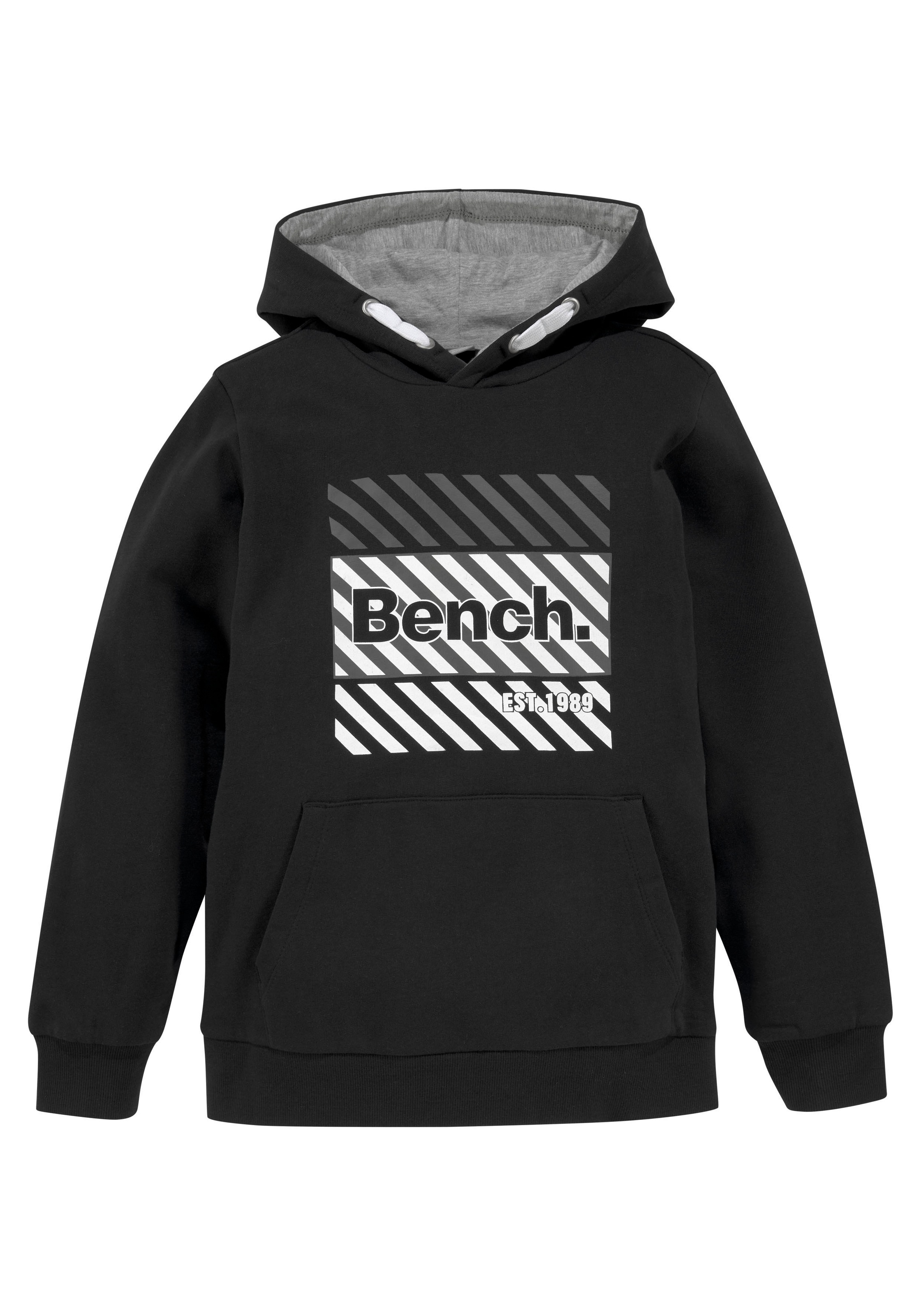 Druck Jelmoli-Versand Kapuzensweatshirt | Online Bench. »Black&White«, trendigem mit Shop