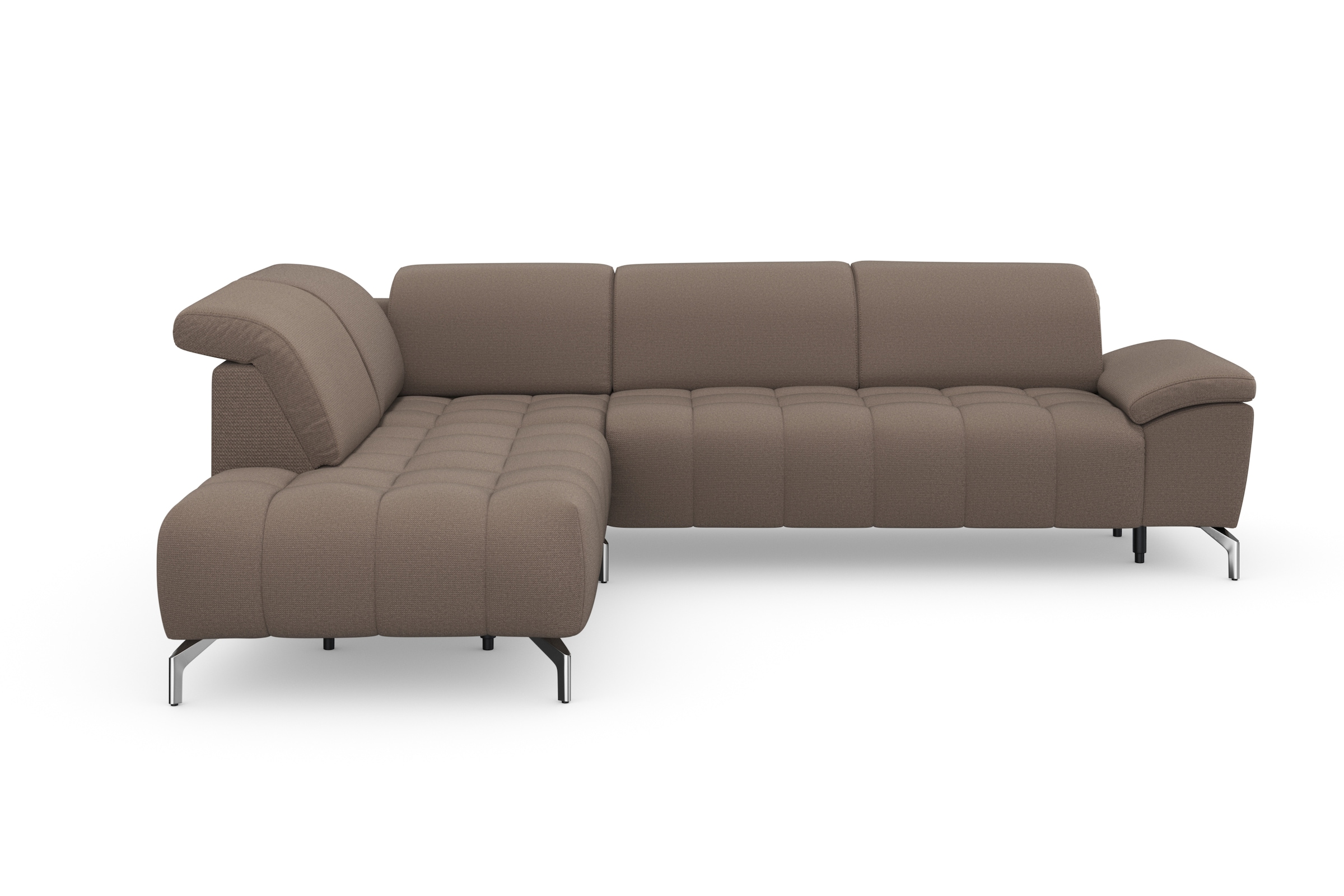 sit&more Ecksofa "Cool L-Form" wahlweise mit Kopfteilverstellung und Vorziehsitz, motorisch