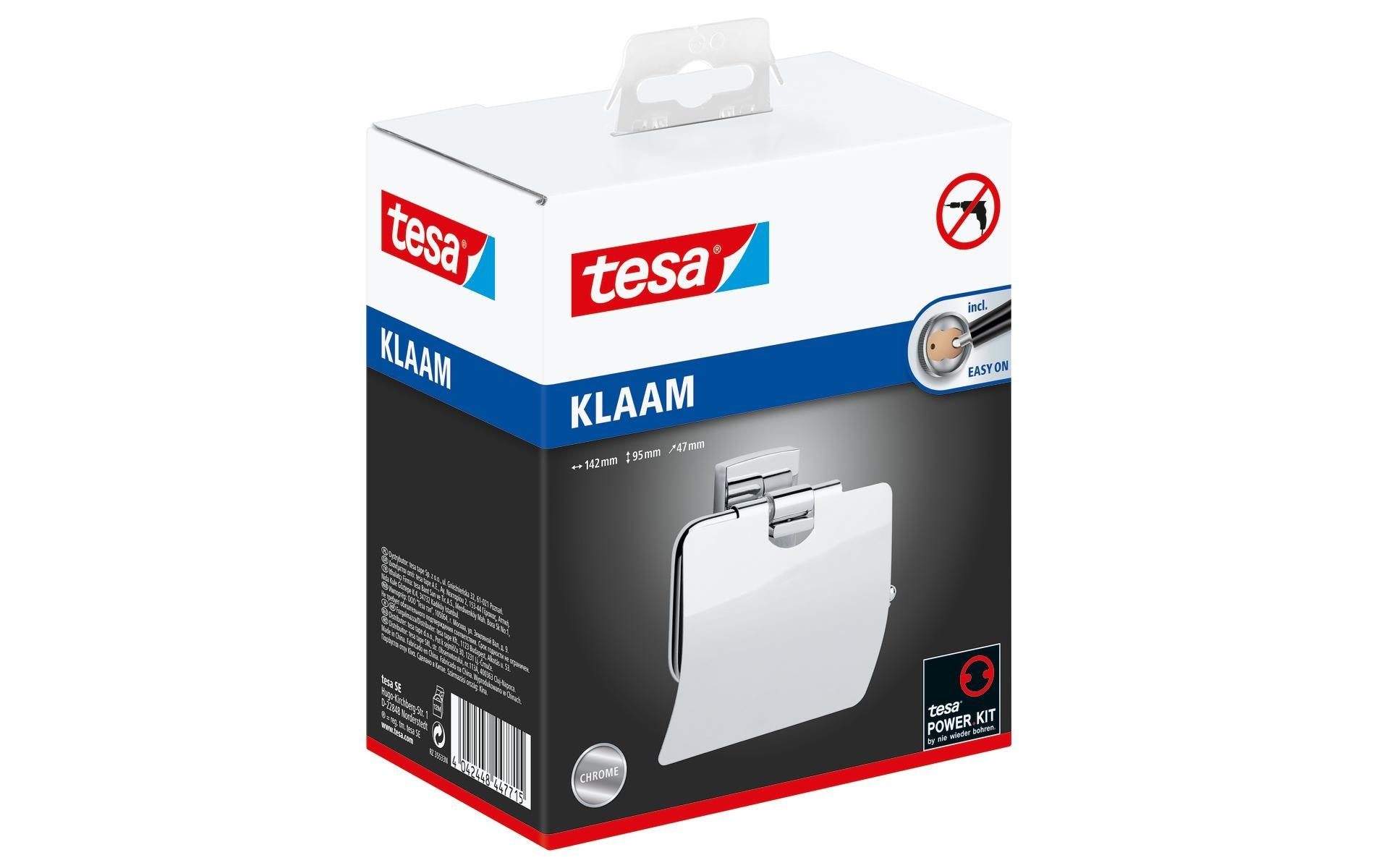 tesa Toilettenpapierhalter »Klaam mit Deckel«