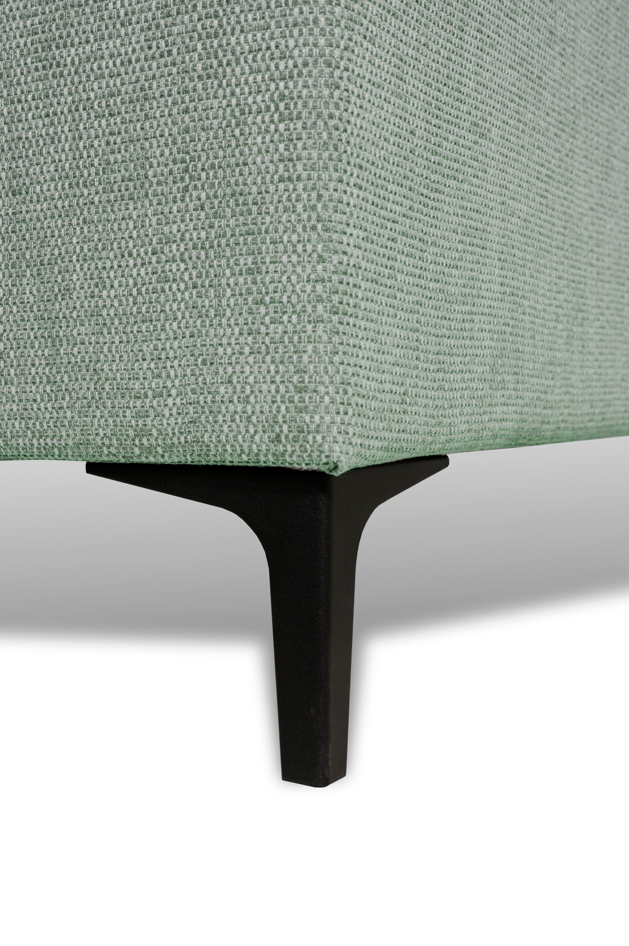 Places of Style 3-Sitzer »3er Sofa Oland, Struktur, Flachgewebe, Luxus-Microfaser, Boucle«, 224 cm, Wellenunterfederung, Skandi-Design, Metallfüsse