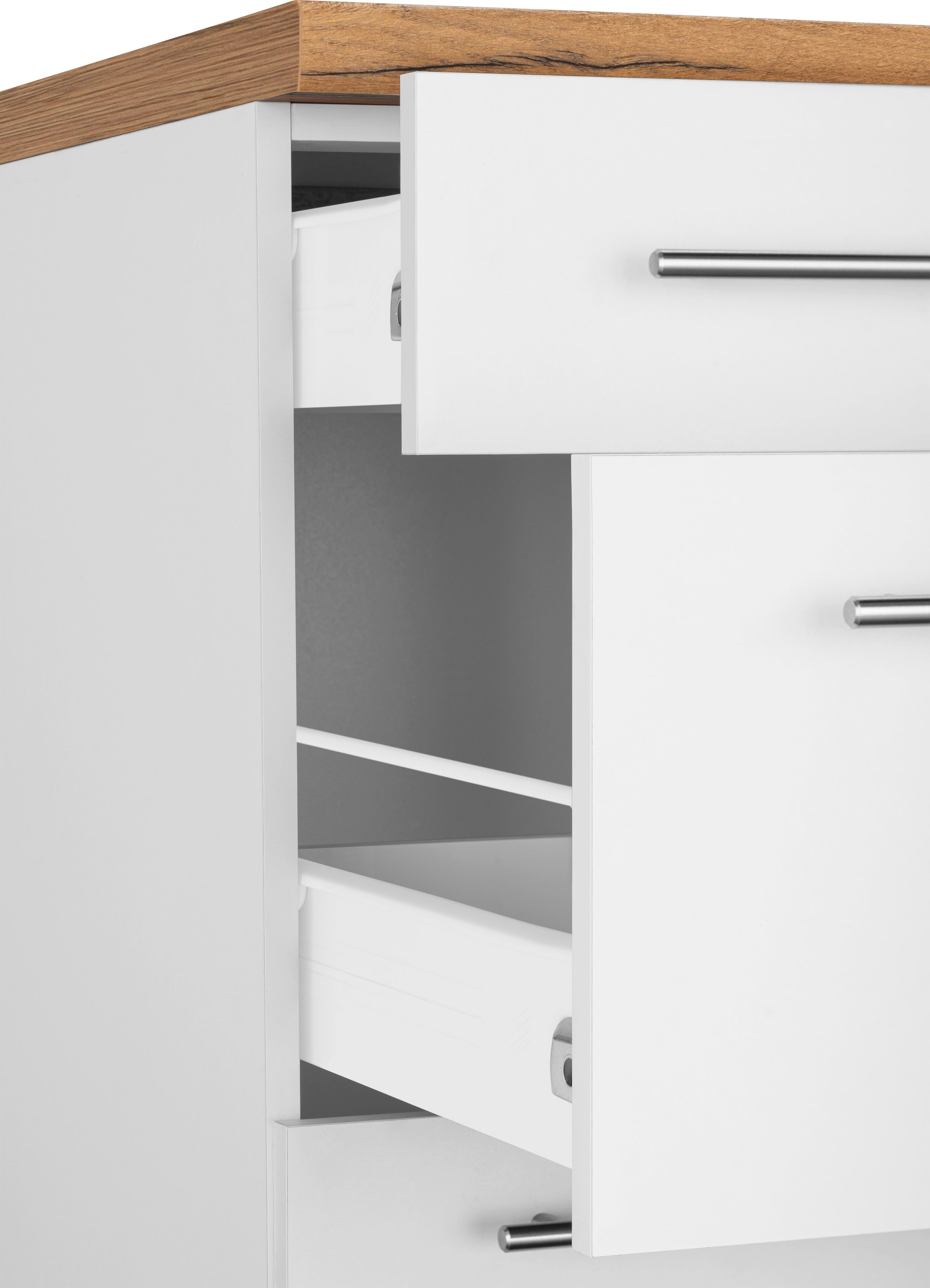 ❤ wiho Küchen Unterschrank »Unna«, 90 cm breit, mit 2 grossen Auszügen  entdecken im Jelmoli-Online Shop