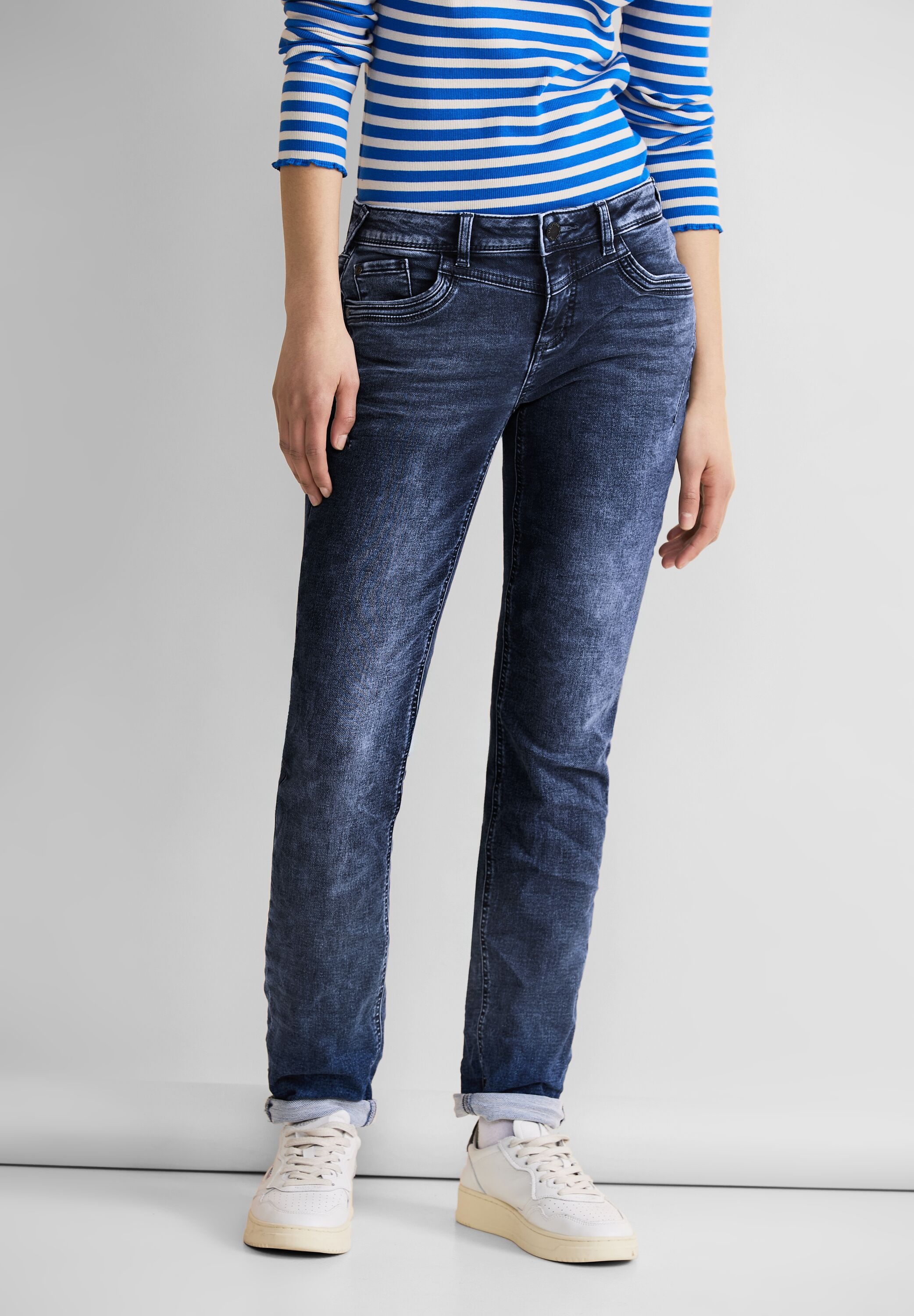 STREET ONE 5-Pocket-Jeans, mit Ziernähten