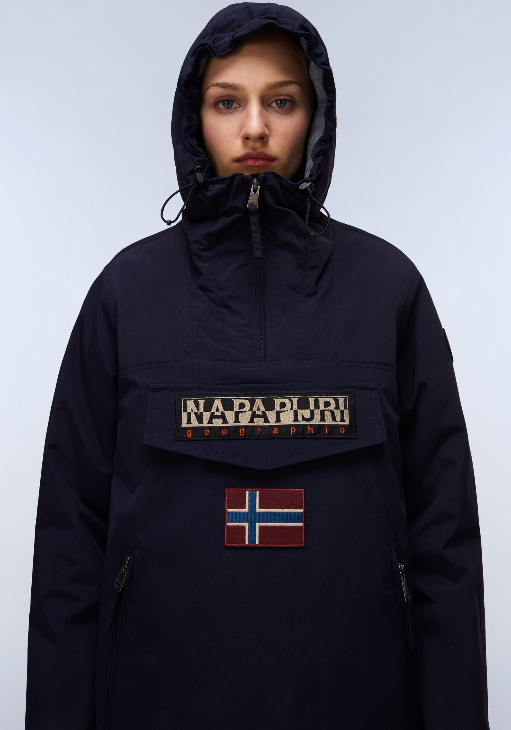 Napapijri Funktionsjacke »RAINFOREST«, mit Kapuze, Regular fit mit Kapuze und Kängurutasche