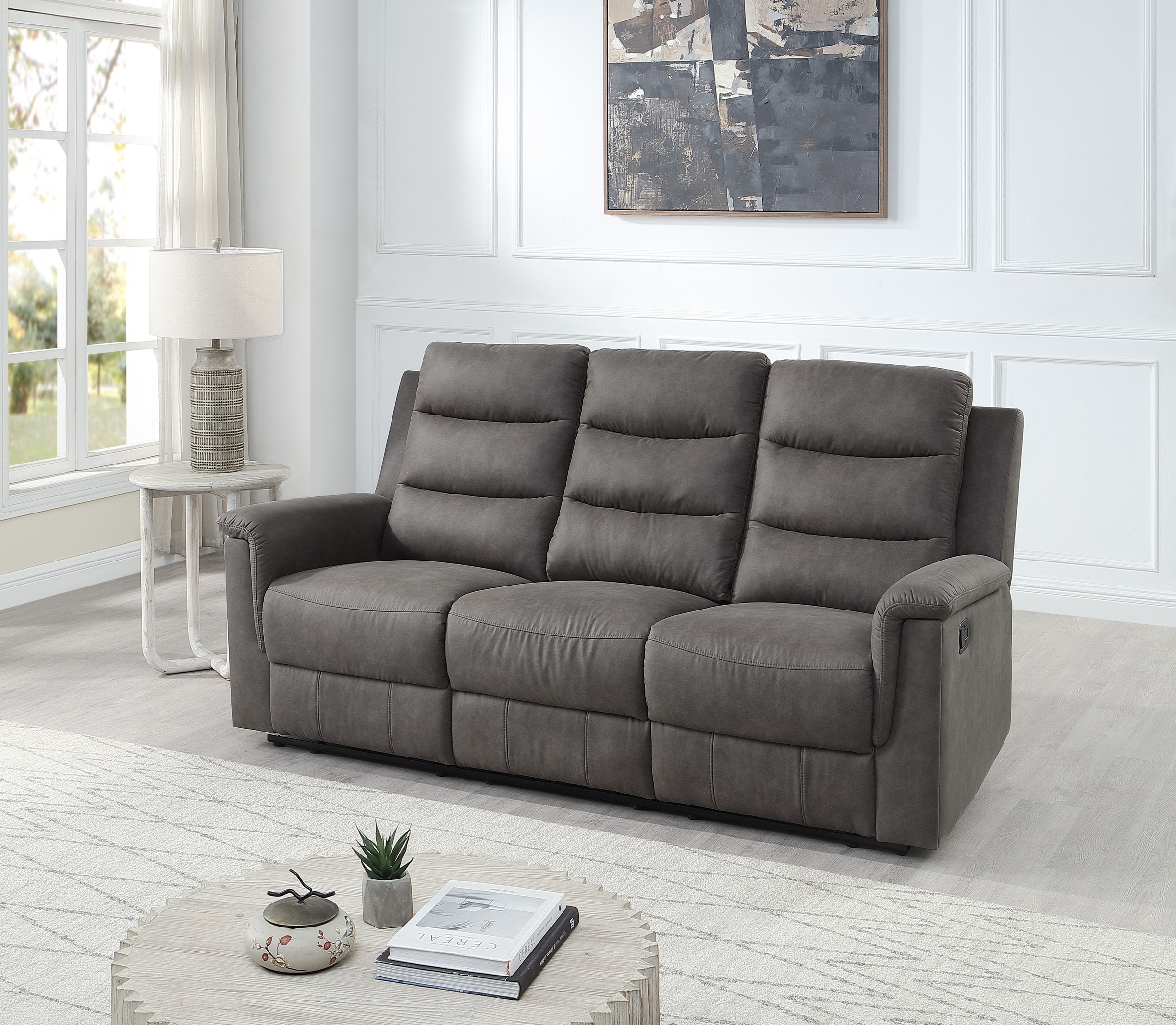 OTTO home 3-Sitzer "Cliff mit 2 Relaxfunktionen, extra bequem, B:198cm, Kinosofa" Federkern und Becherhaltern in klappbarer Mittelkonsole