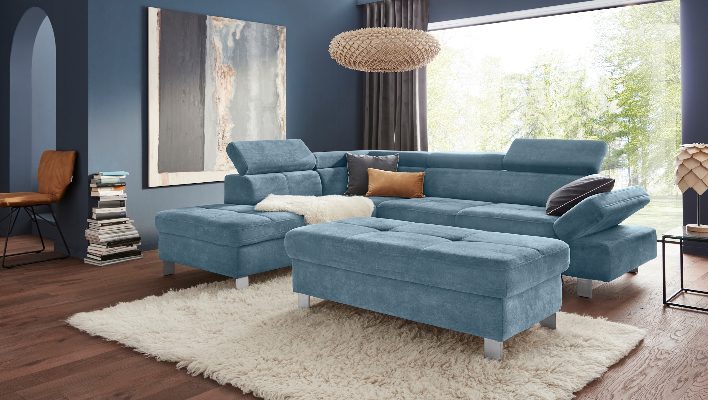 exxpo - sofa fashion Hocker »Fiji Bankhocker mit Staufach unter der Sitzfläche«, elegant modern mit toller Detailverarbeitung