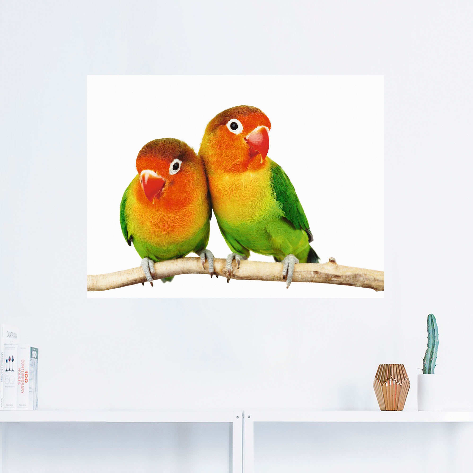 Artland Wandbild »Paar von Grauköpfchen - Papageien«, Vögel, (1 St.), als Leinwandbild, Poster, Wandaufkleber in verschied. Grössen