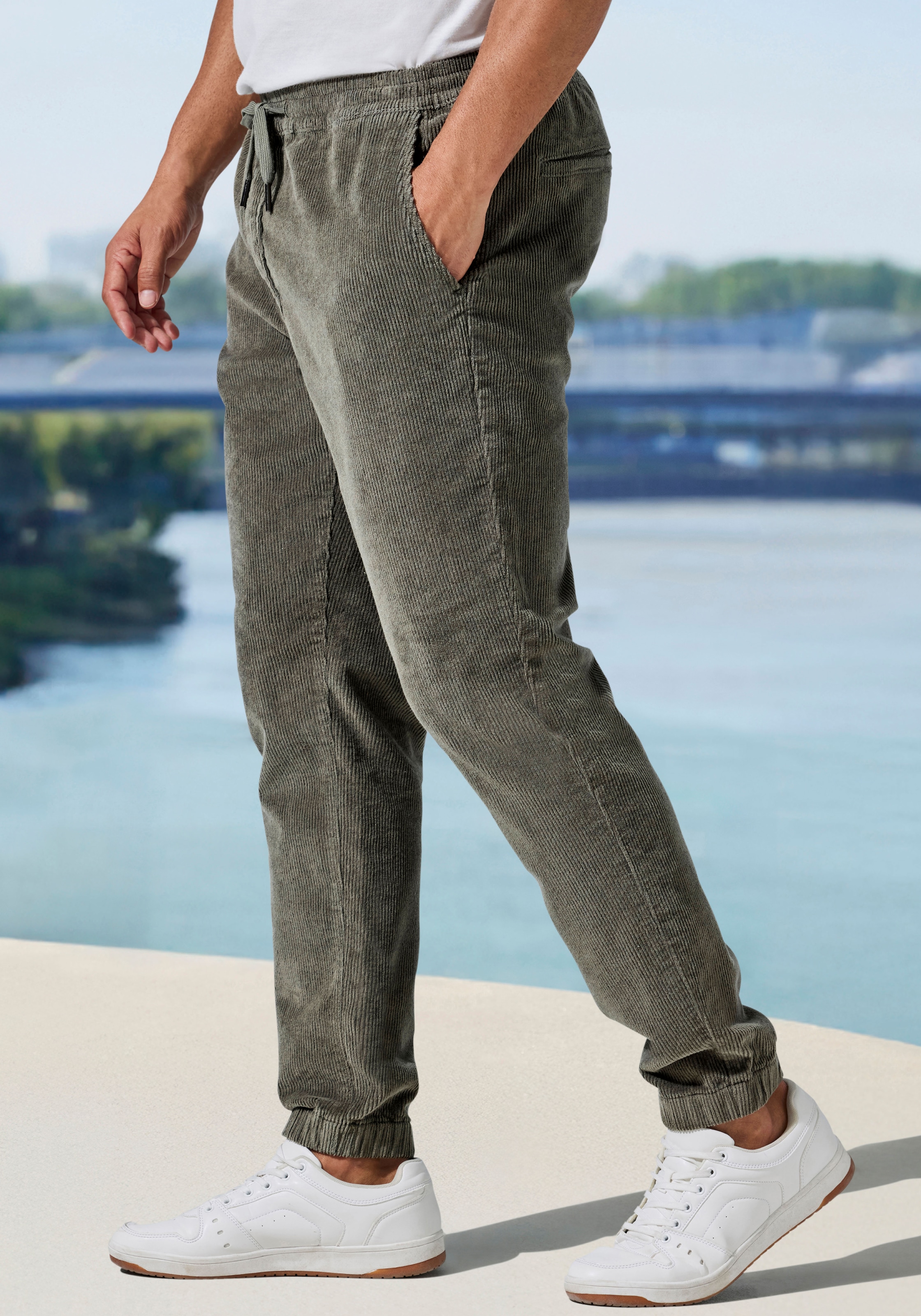 John Devin Jogger Pants »- elastische Cordhose im Jogg Pants Style«, auch in grossen Grössen
