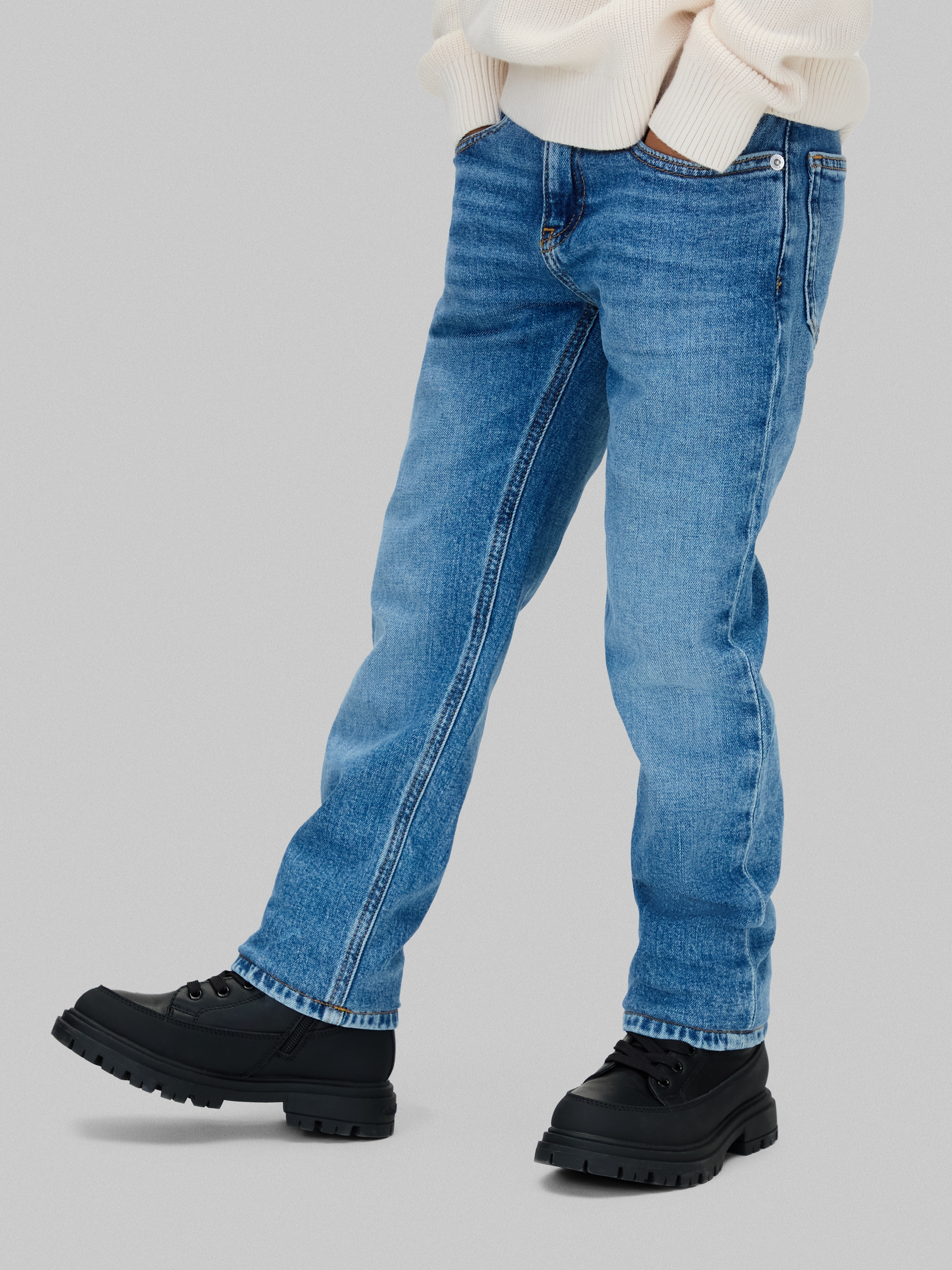 Calvin Klein Jeans Straight-Jeans »STRAIGHT«, für Kinder bis 16 Jahre, used-Look