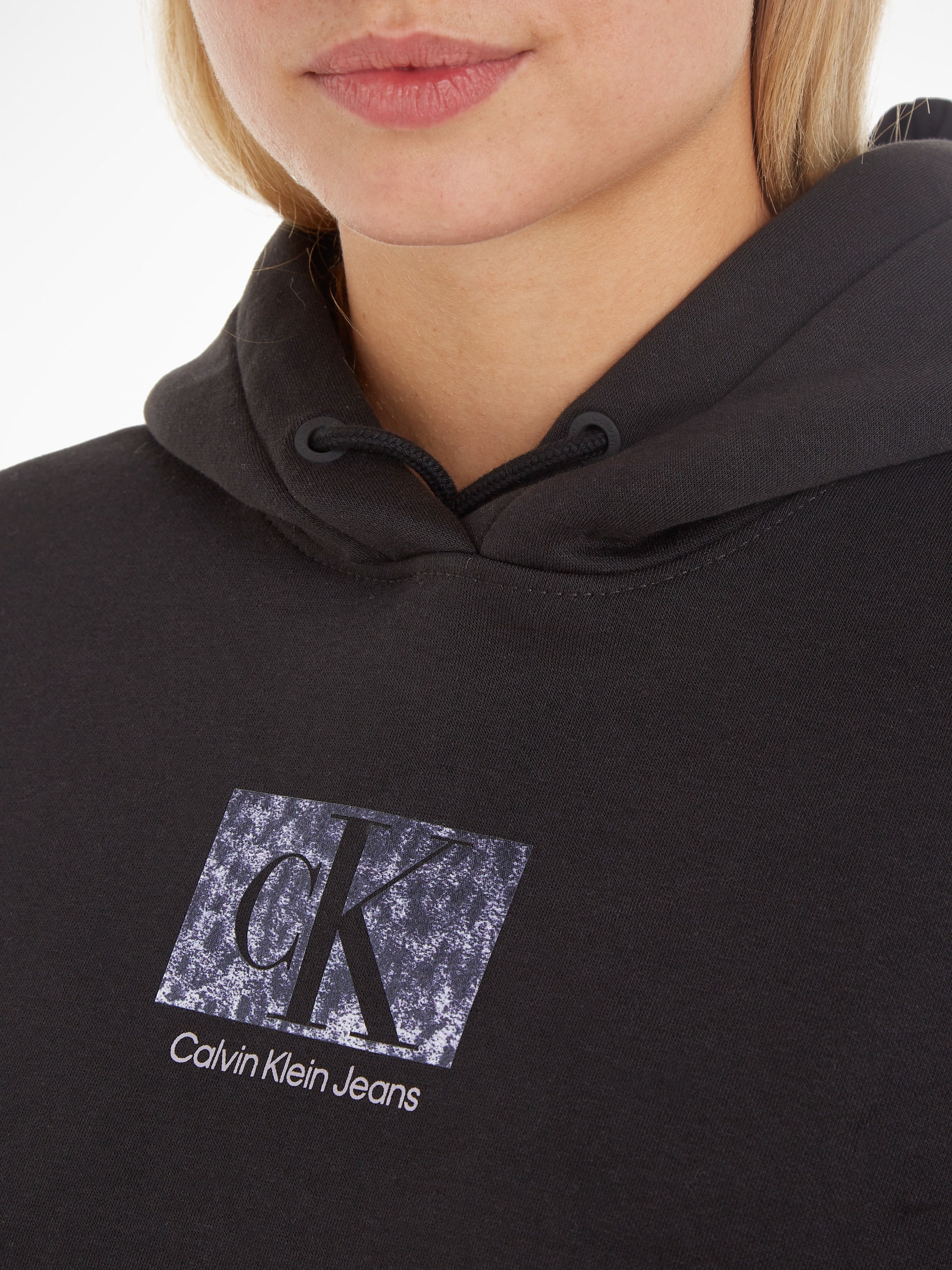 Calvin Klein Jeans Kapuzensweatshirt »PRINTED BOX CROPPED HOODIE«