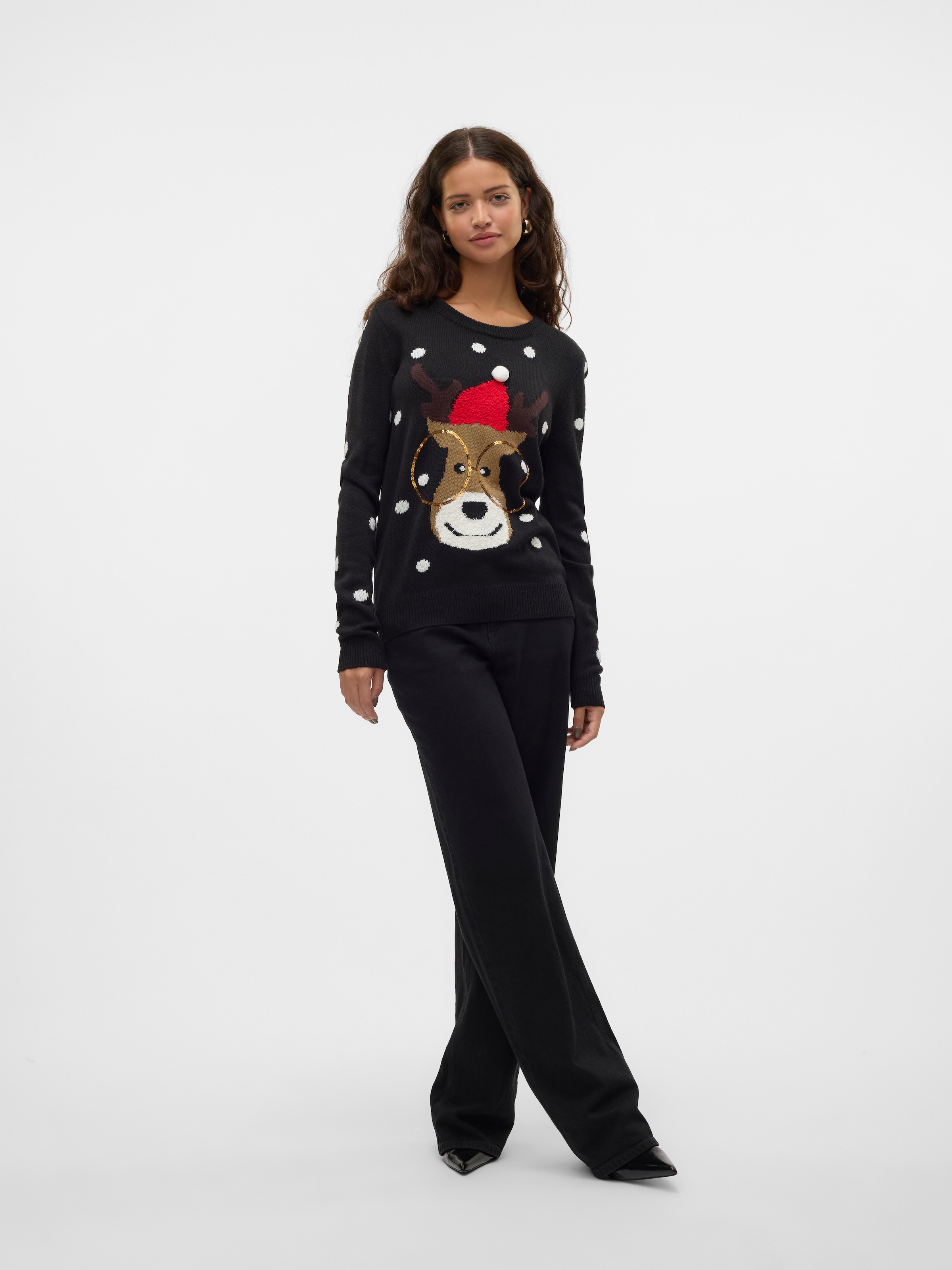 Vero Moda Weihnachtspullover »VMTINSEL LS O-NECK BLOUSE XMAS REP2«