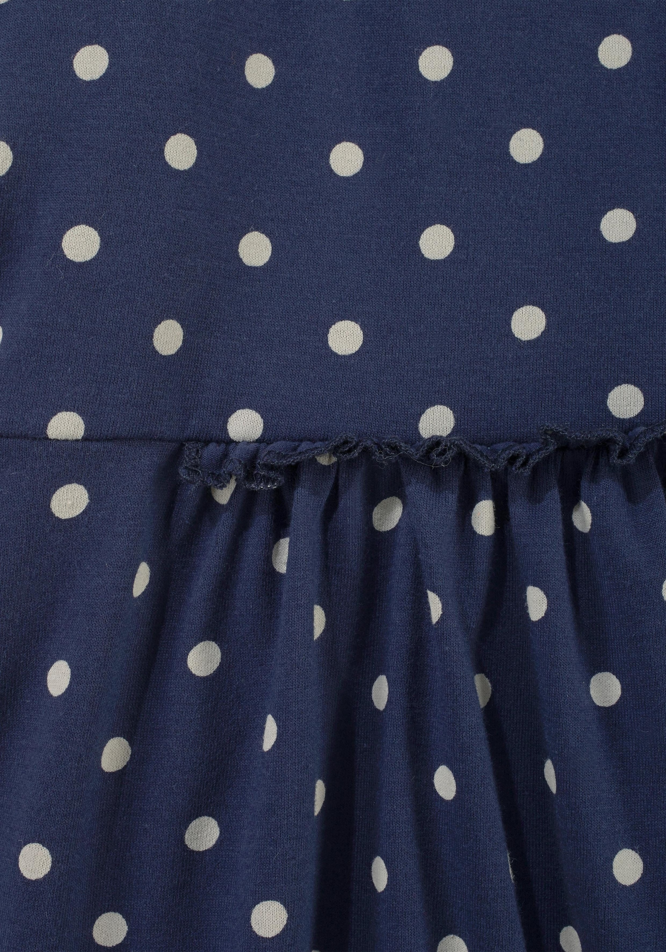 KIDSWORLD Jerseykleid »für kleine Mädchen«, (Packung, 2 tlg.), mit Streifen und Punkten