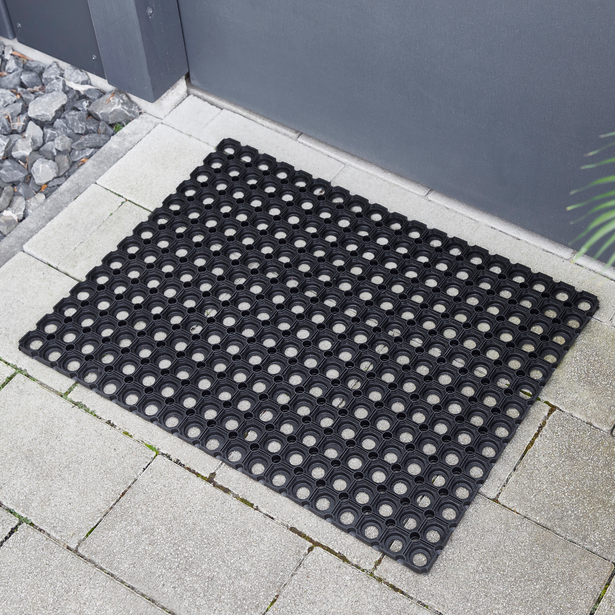 Andiamo Fussmatte »Gummi Ringmatte«, rechteckig, 15 mm Höhe, Schmutzfangmatte, In- und Outdoor geeignet, besonders robust