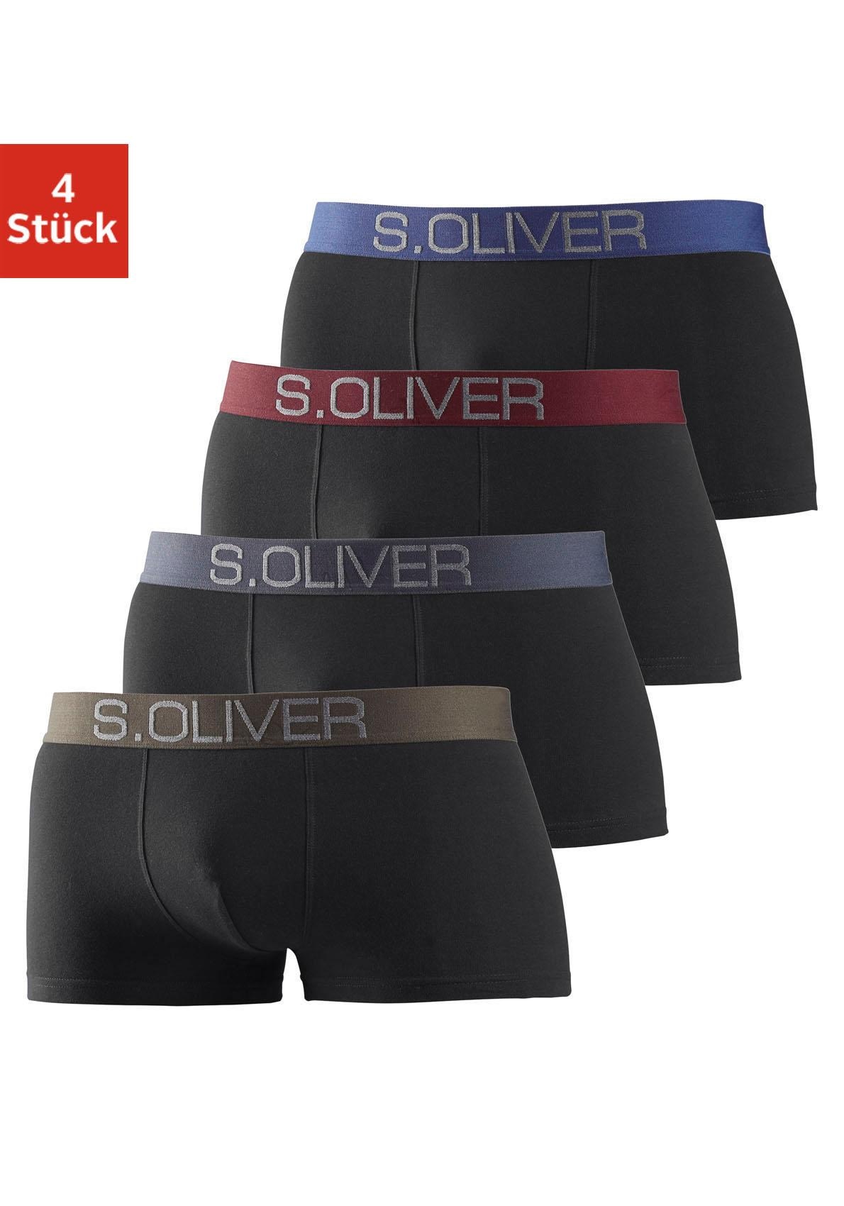 s.Oliver Hipster, (Packung, 4 St.), Boxershorts für Herren aus Baumwoll-Mix