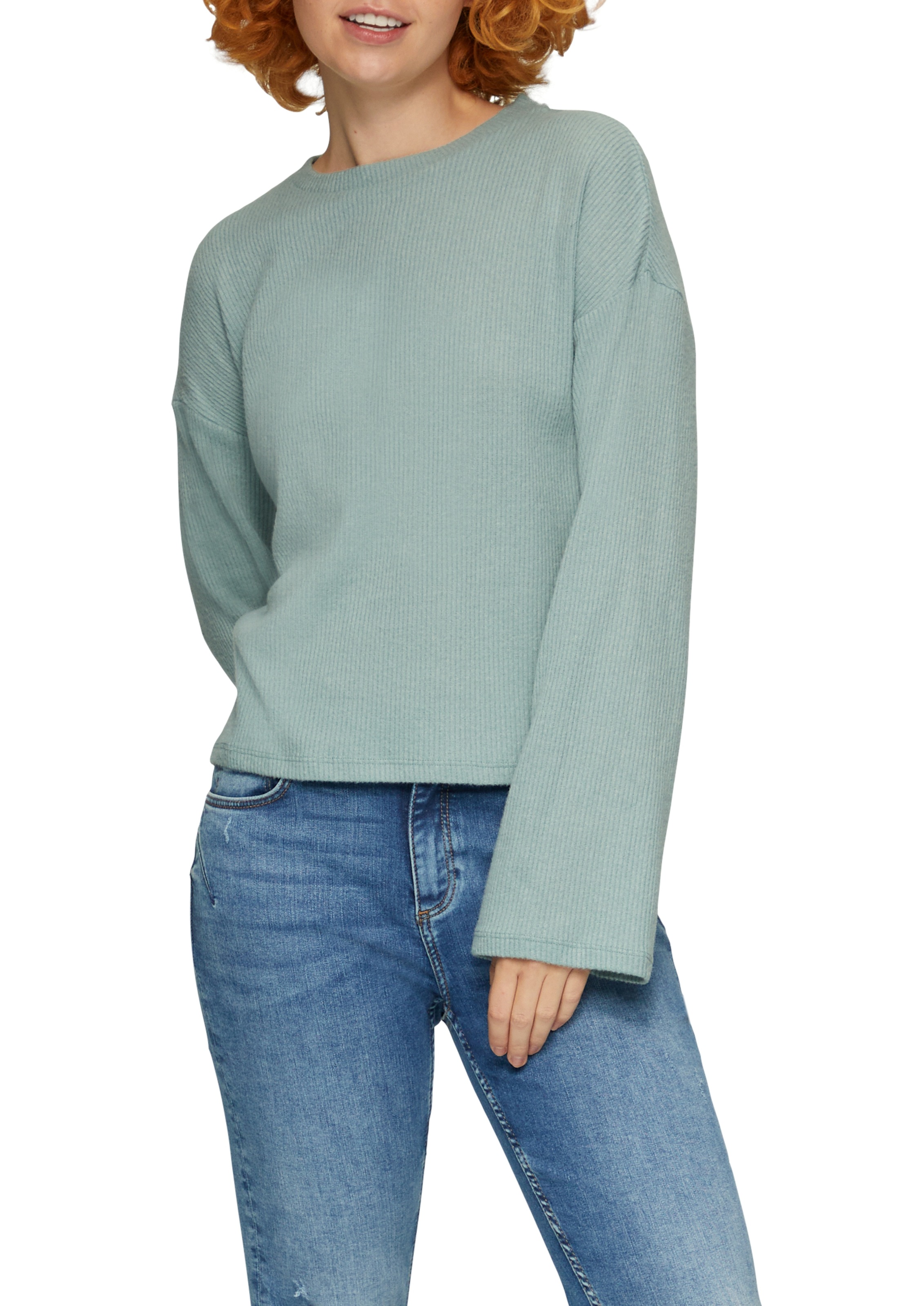 QS Langarmshirt mit Rundhalsausschnitt