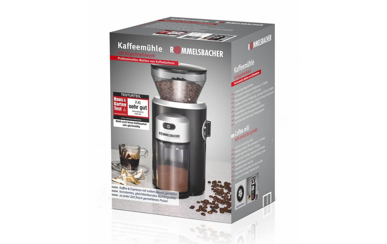 Rommelsbacher Kaffeemühle »20.EKM 300«, 150 W, Kegelmahlwerk, 220 g Bohnenbehälter