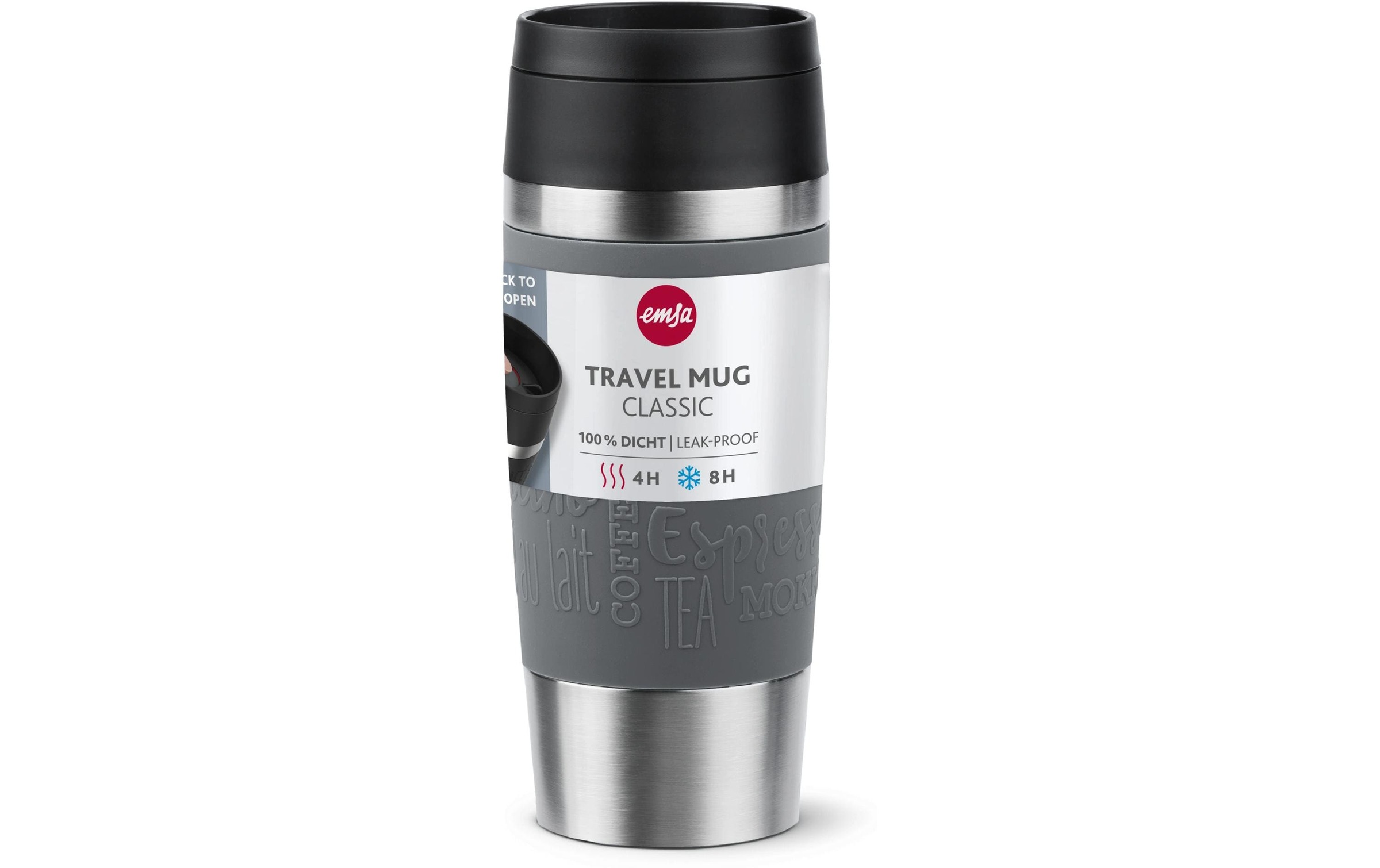 EMSA Travel Mug Classic 36 ml Grau, Edelstahl