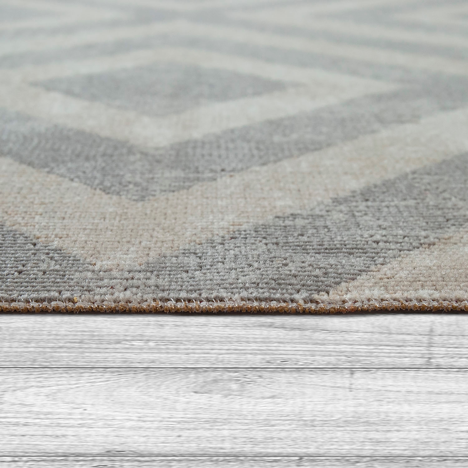 Paco Home Teppich »Poco 821«, rund, 6 mm Höhe, Kurzflor, Rauten-Design, In- und Outdoor geeignet