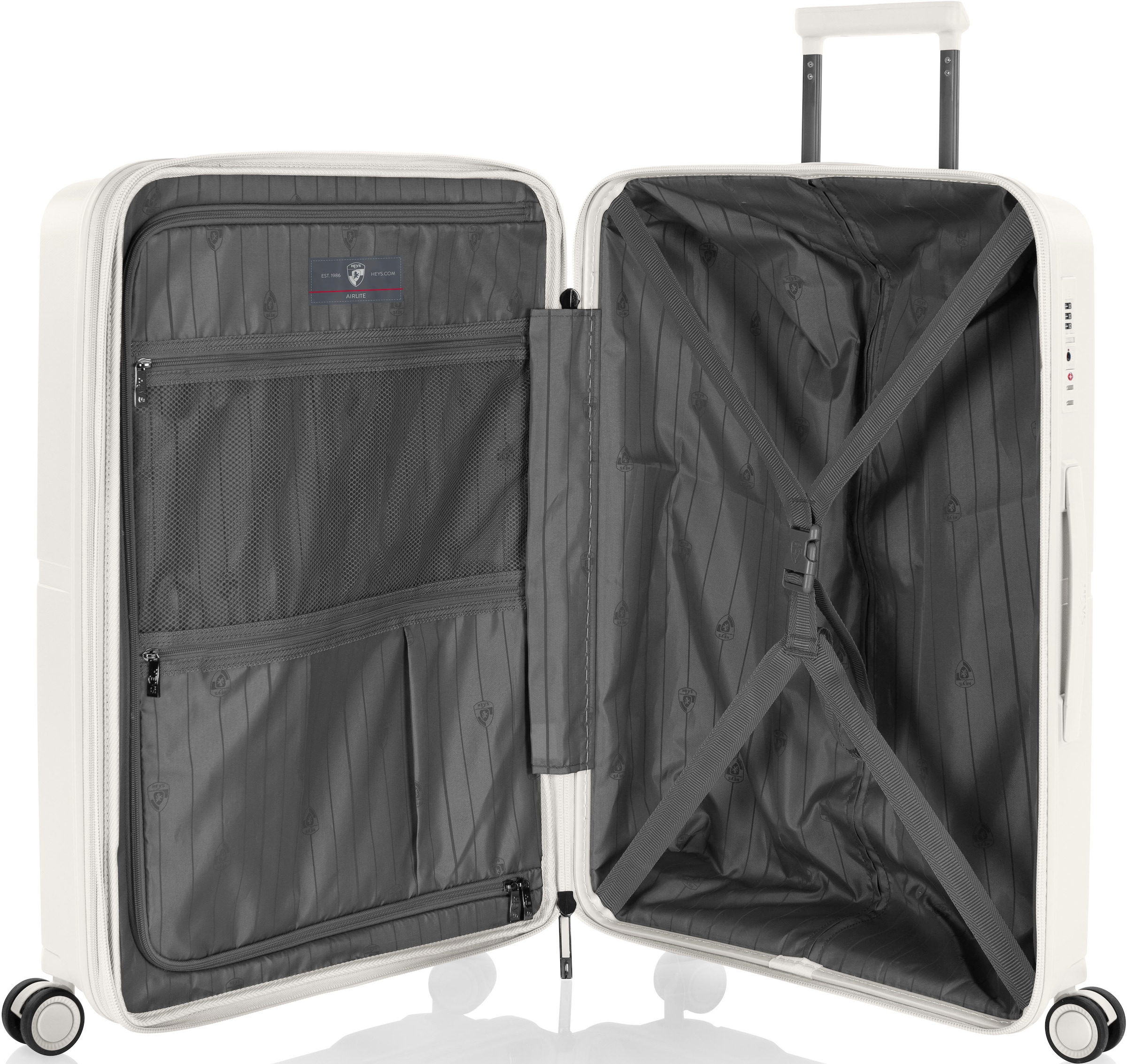 Heys Hartschalen-Trolley »AirLite, verschiedene Grössen und Farben«, 4 Rollen, Heys x Joachim Llambi Hartschalen-Koffer TSA Schloss