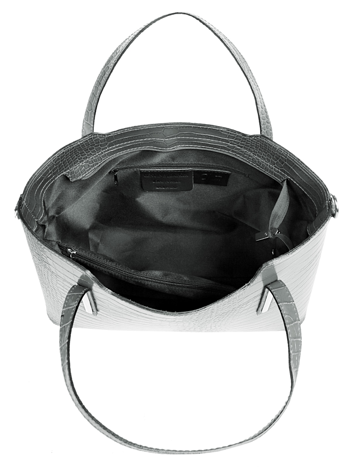 Cluty Henkeltasche, echt Leder, Made in Italy