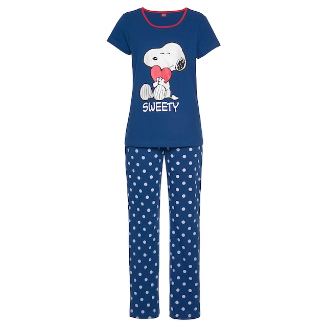 Peanuts Pyjama, (2 tlg., 1 Stück), mit Snoopy-Druck und Pünktchen-Hose  online kaufen bei Jelmoli-Versand Schweiz