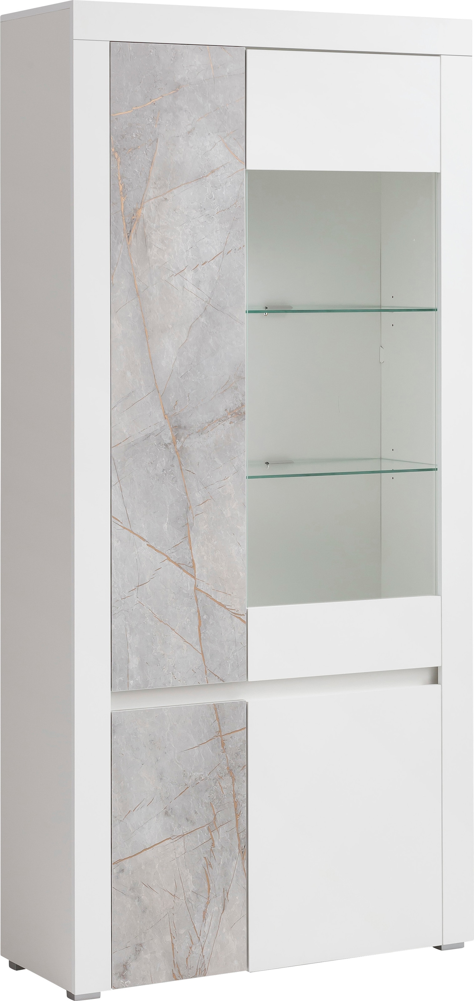 Home affaire Vitrine »Stone Marble«, mit einem edlen Marmor-Optik Dekor, Breite  95 cm online kaufen | Jelmoli-Versand