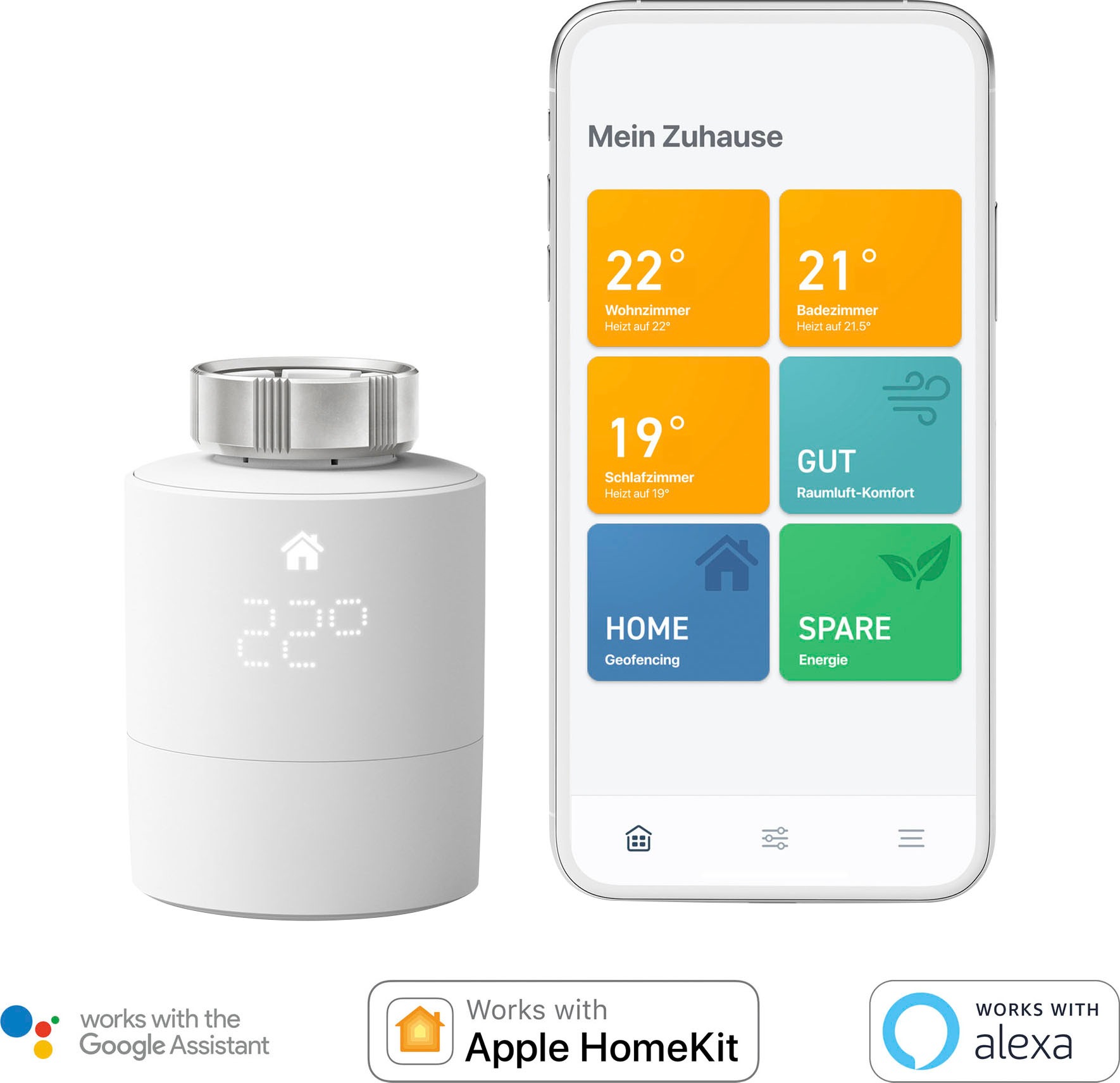 Tado Heizkörperthermostat »Starter Kit mit 2 Smarten Heizkörper-Thermostaten V3+«
