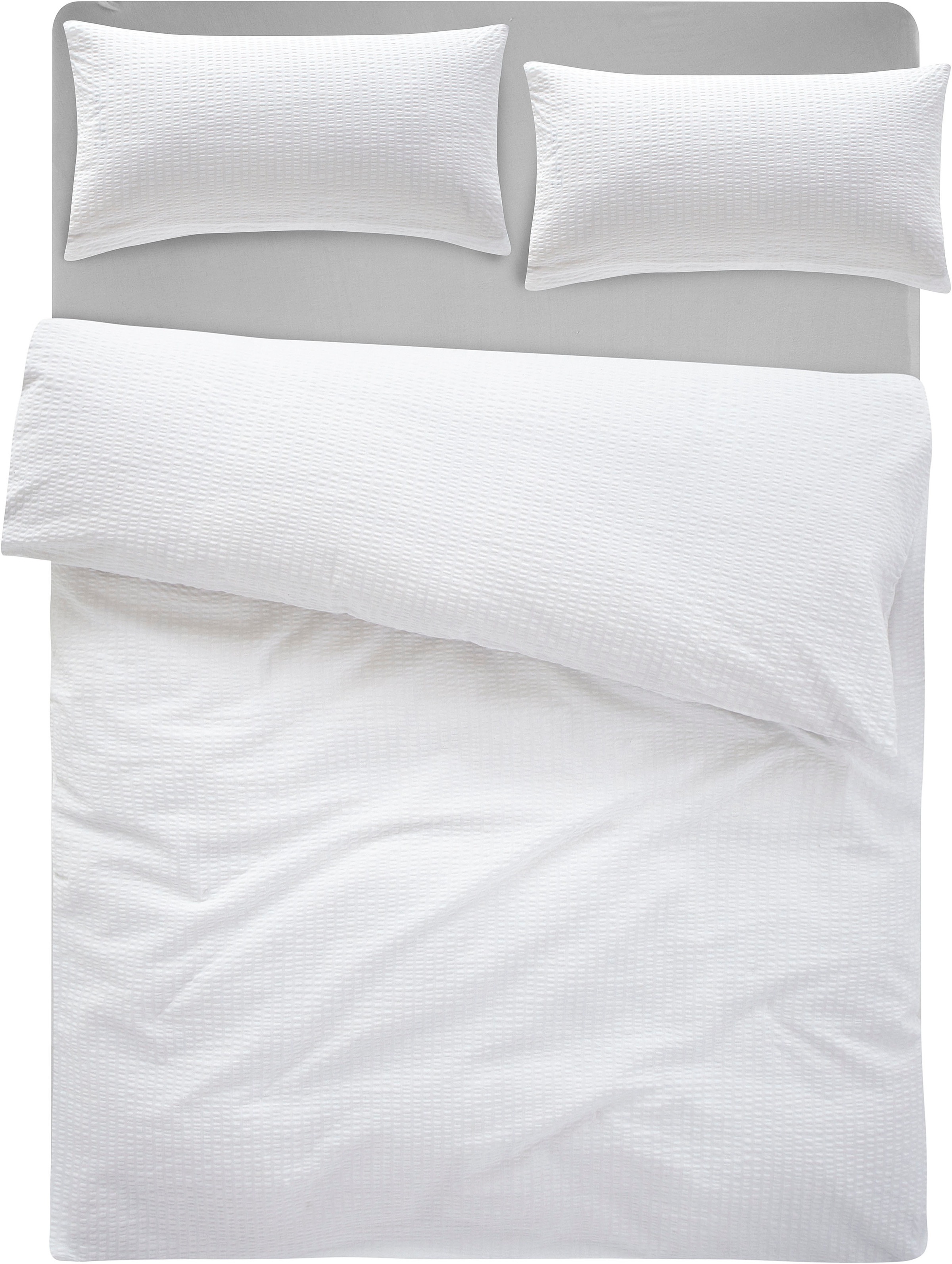 OTTO home Bettwäsche "Sari2 in Seersucker Qualität ideal für Sommer, Baumwolle" 2 uni Bettwäsche mit Reißverschluss in Gr. 135x200 oder 155x220 cm