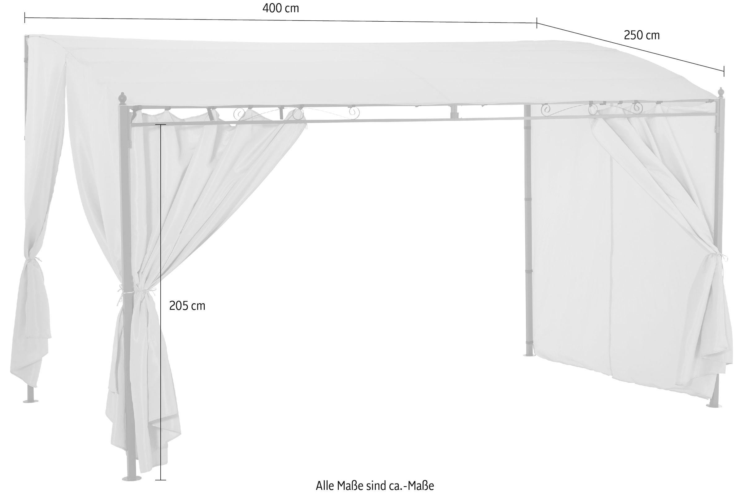 KONIFERA Anbaupavillon »Burano«, (Set), BxT : 300x250 cm oder 400x250 cm