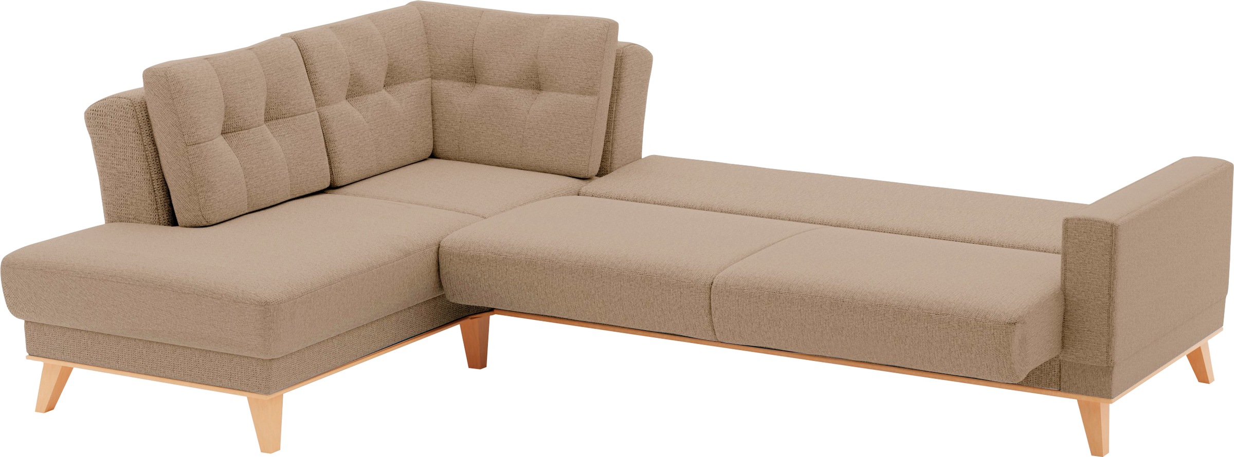 sit&more Ecksofa »Lavida L-Form«, wahlweise mit Kippfunktion und Bettkasten