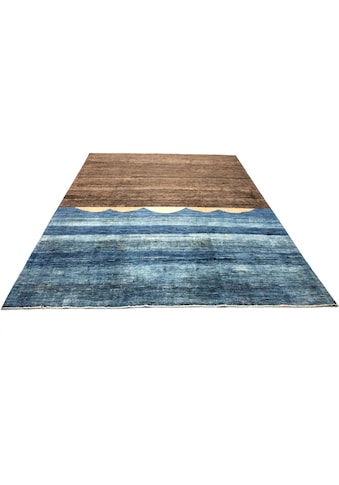 Wollteppich »Ziegler Modern Teppich handgeknüpft mehrfarbig«, rechteckig