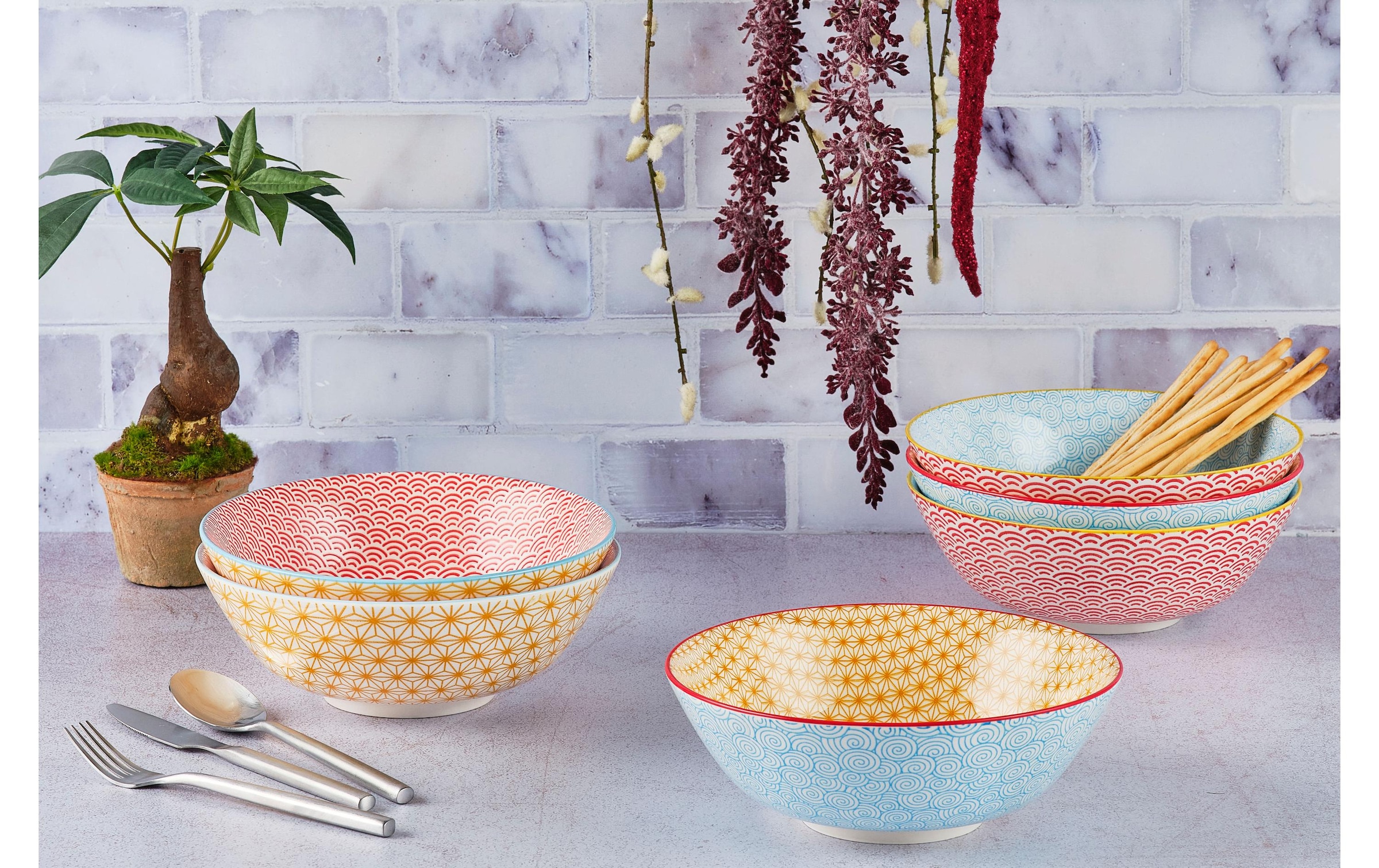 Pastateller »Björn Pattern Ø 21 cm 6 Stück«