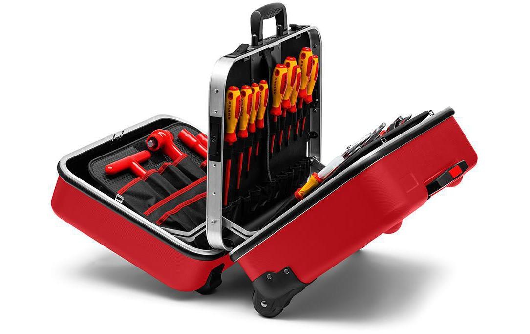 Knipex Werkzeugset »BIG Twin Move RED Elektro«, (46 tlg.)