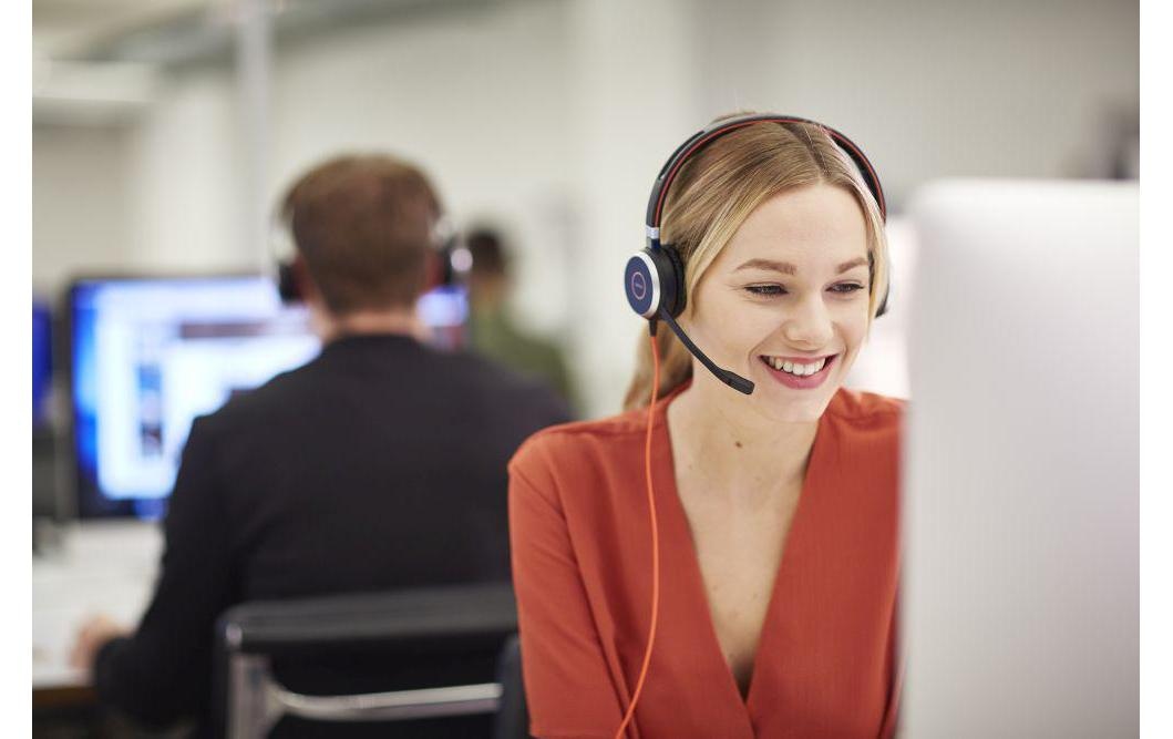 Jabra Headset »Evolve 40 Duo UC«, Noise-Cancelling