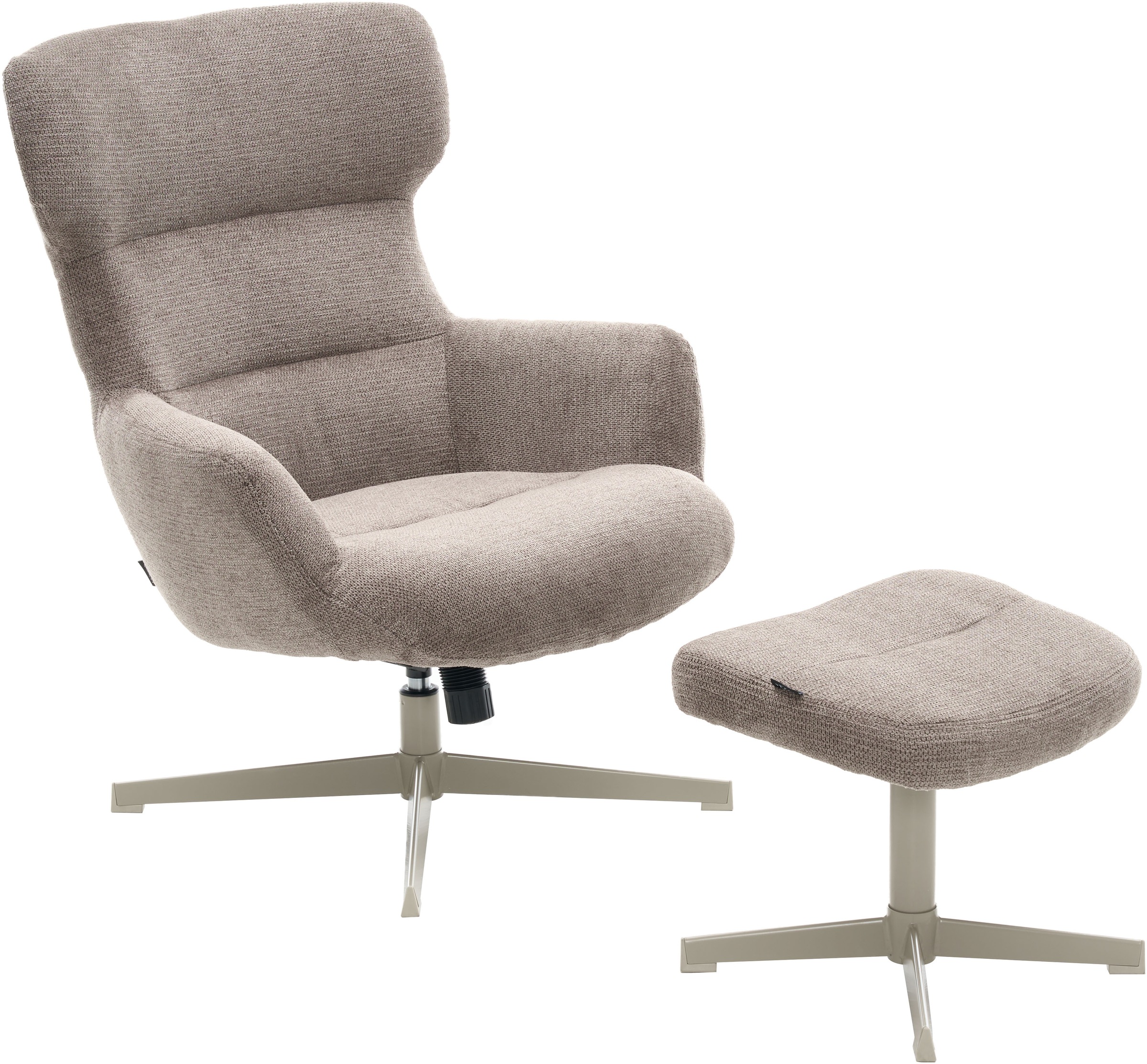 Home affaire Sessel "Clarah Relaxsessel, TV-Sessel mit Hocker" 360 Grad drehbar
