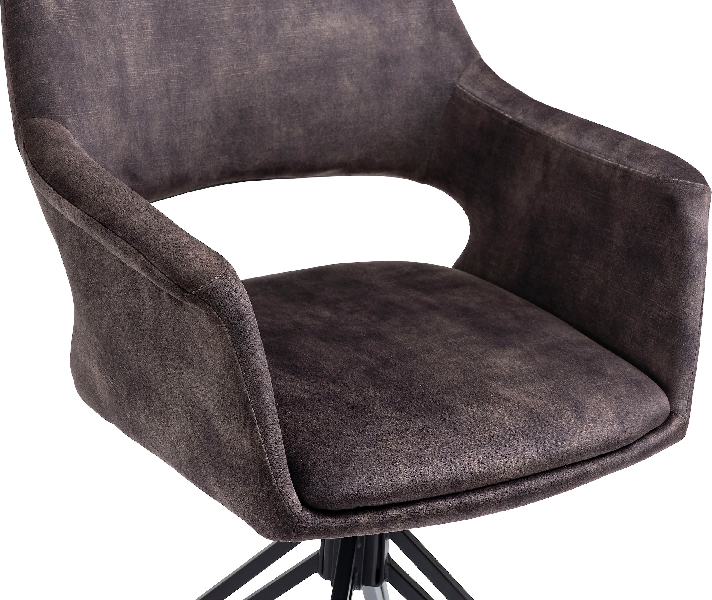 byLIVING Esszimmerstuhl »Estelle«, (Set), 2 St., Samtstoff, 360 Grad drehbar