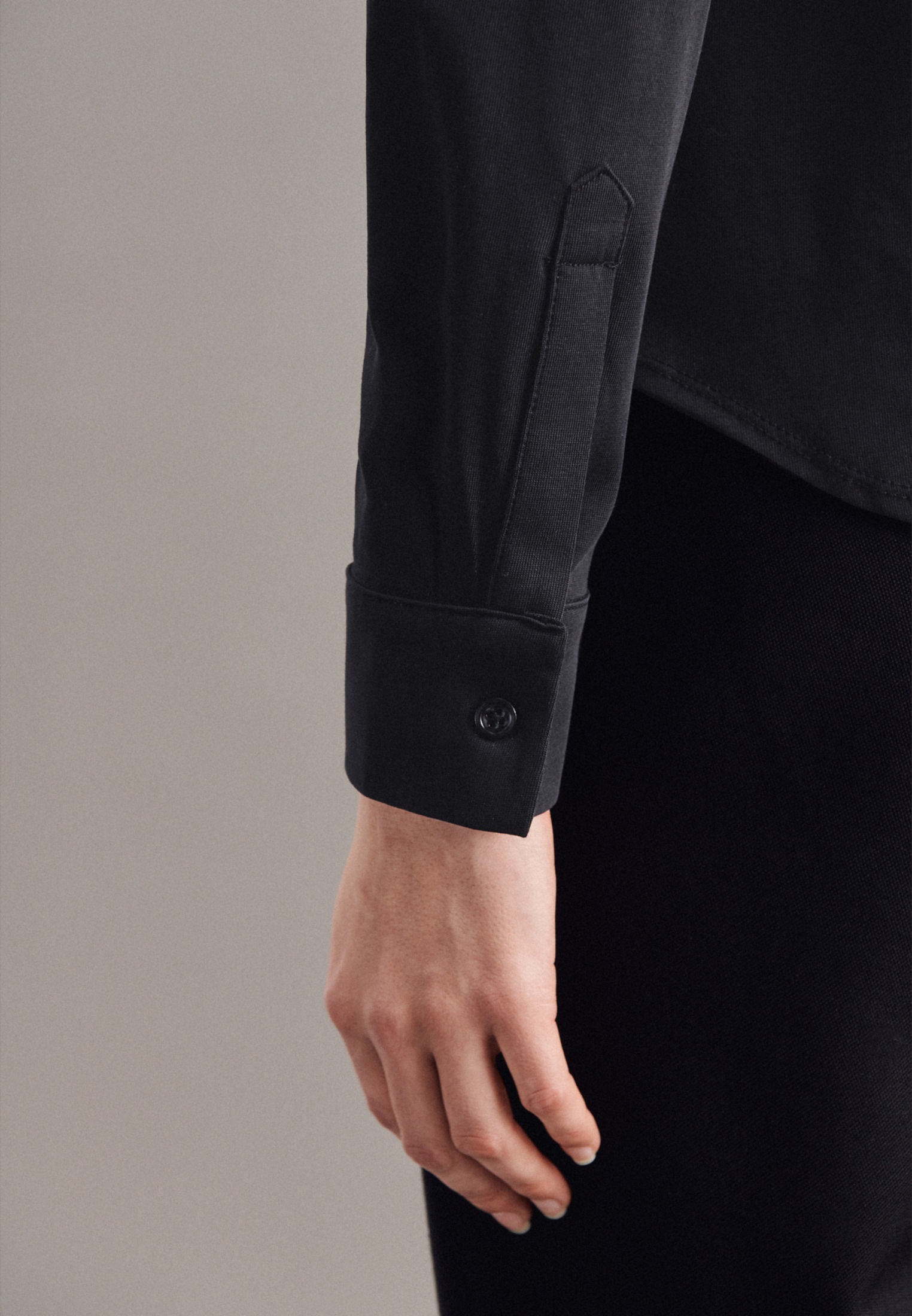 seidensticker Hemdbluse »Schwarze Rose«, Langarm Kragen Uni