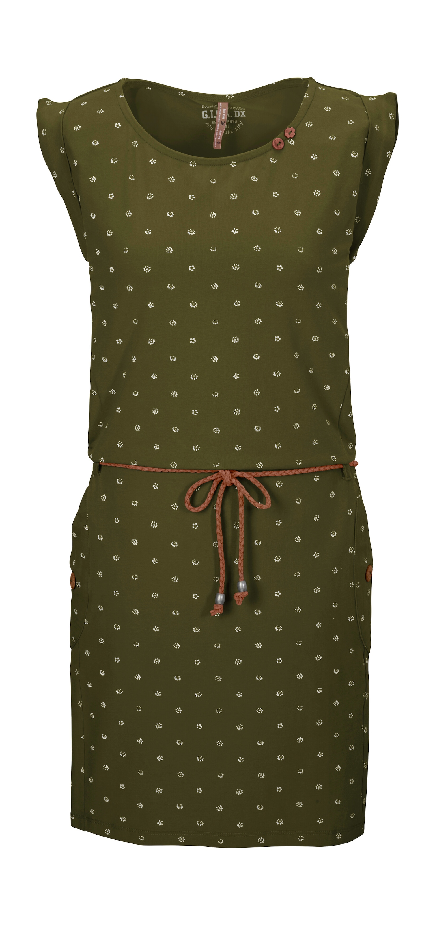 G.I.G.A. DX by killtec Sommerkleid »GS 42 WMN DRSS« Sommerkleid, bequemes Material, All Over-Print, geflochtener Gürtel