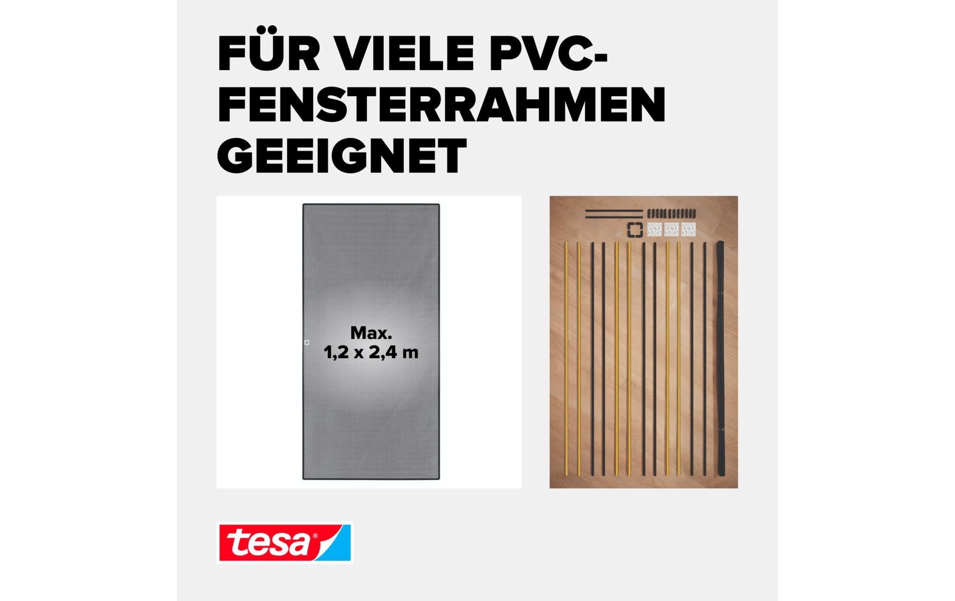 tesa Fliegengitter-Gewebe »Insect Stop Clip on 1.2 x 2.4 m«