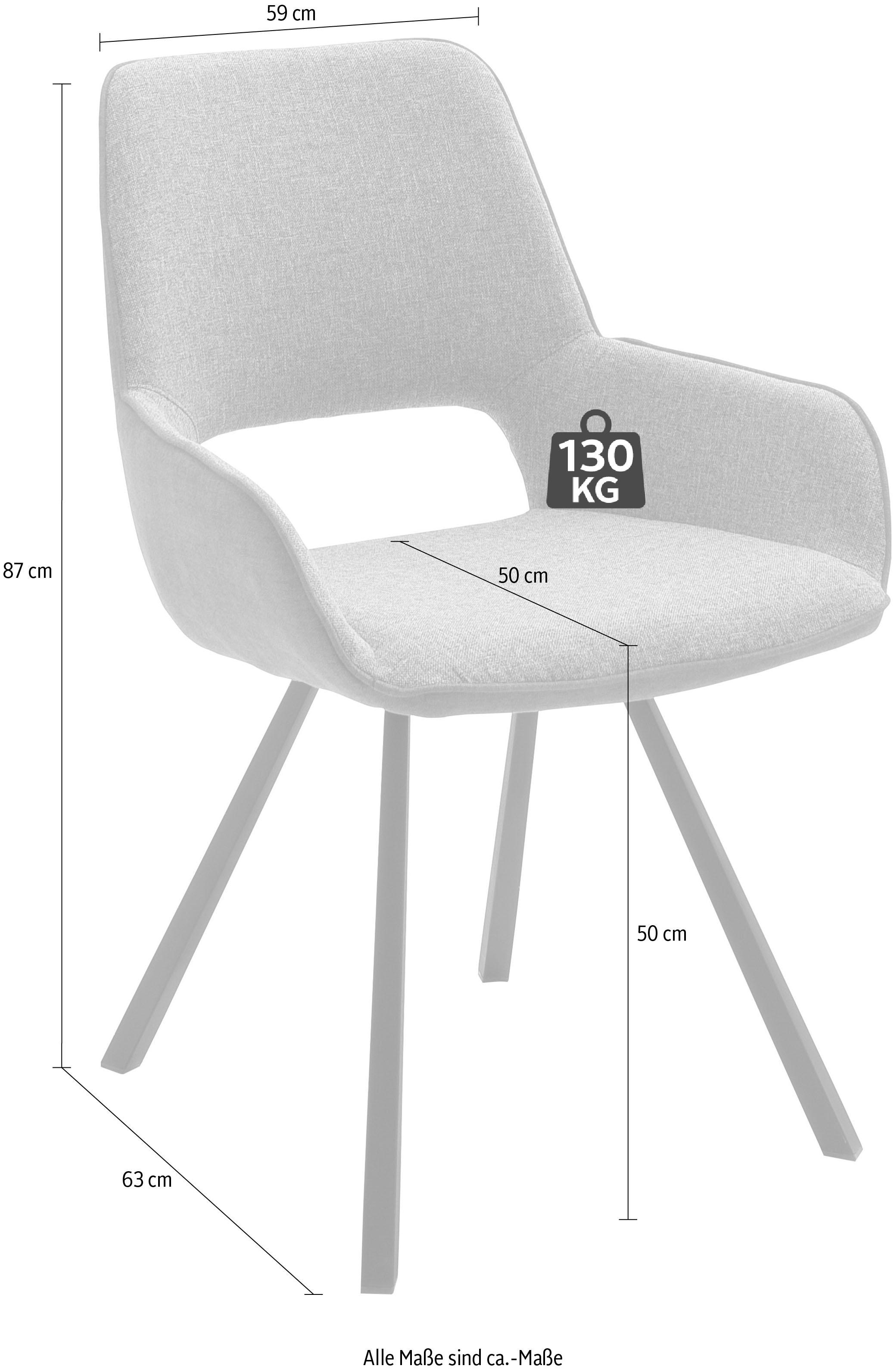 MCA furniture 4-Fussstuhl »Parana«, (Set), 2 St., Stuhl belastbar bis 120 Kg