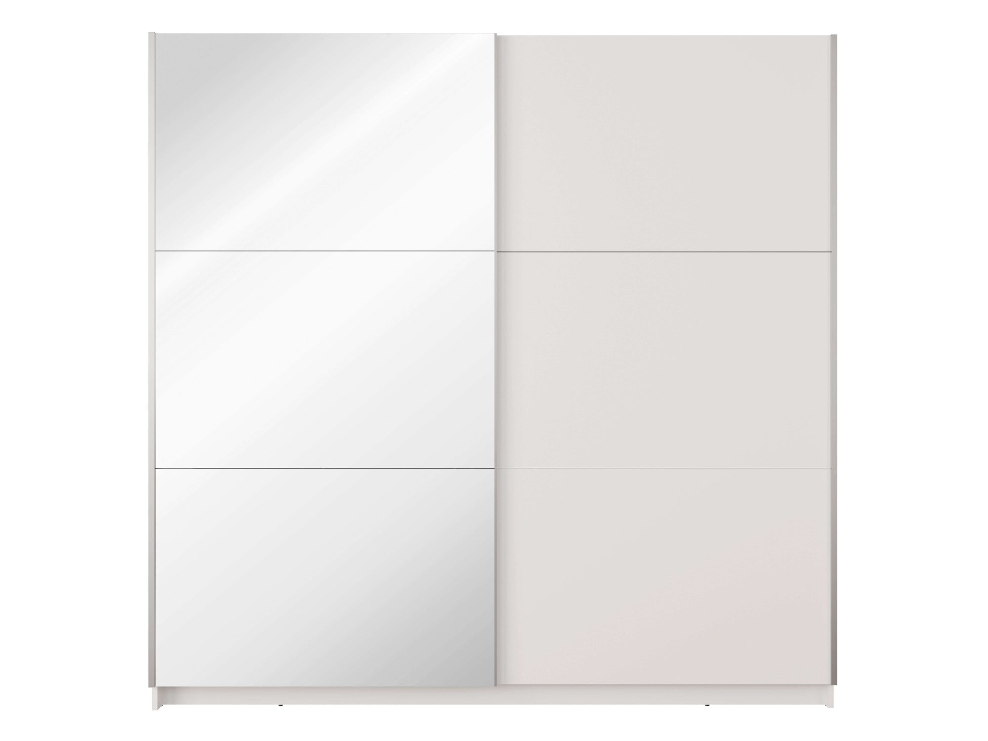 Home affaire Kleiderschrank »Kleiderschrank Fresno mit 5 Einlegeböden, Spiegel und Kleiderstange«, Garderobe mit 2 Schwebetüren, B/H/T 200/207/62 cm