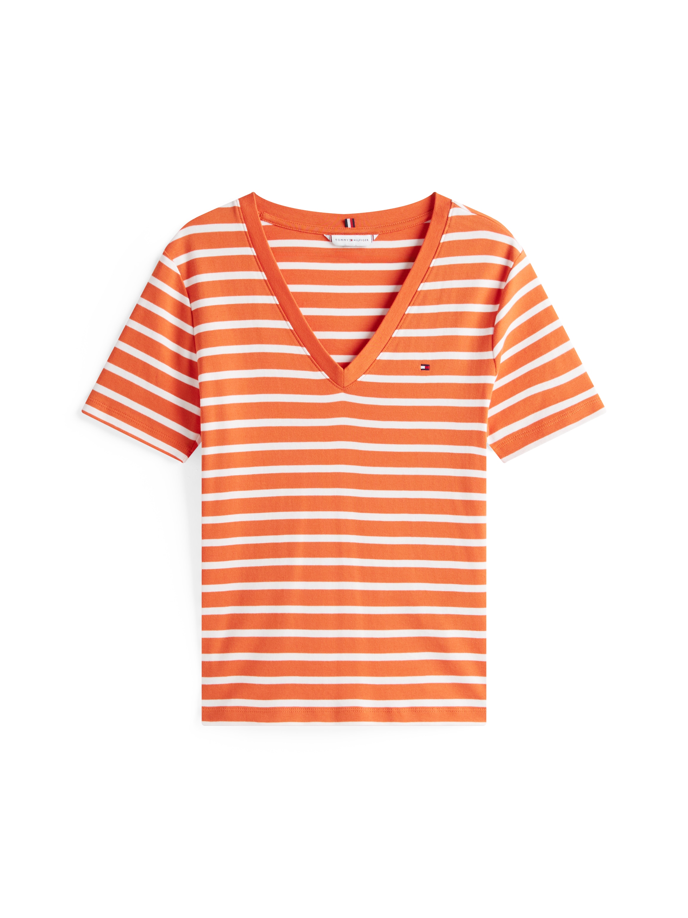 Tommy Hilfiger T-Shirt »SLIM CODY V-NK SS«, mit Logostickerei