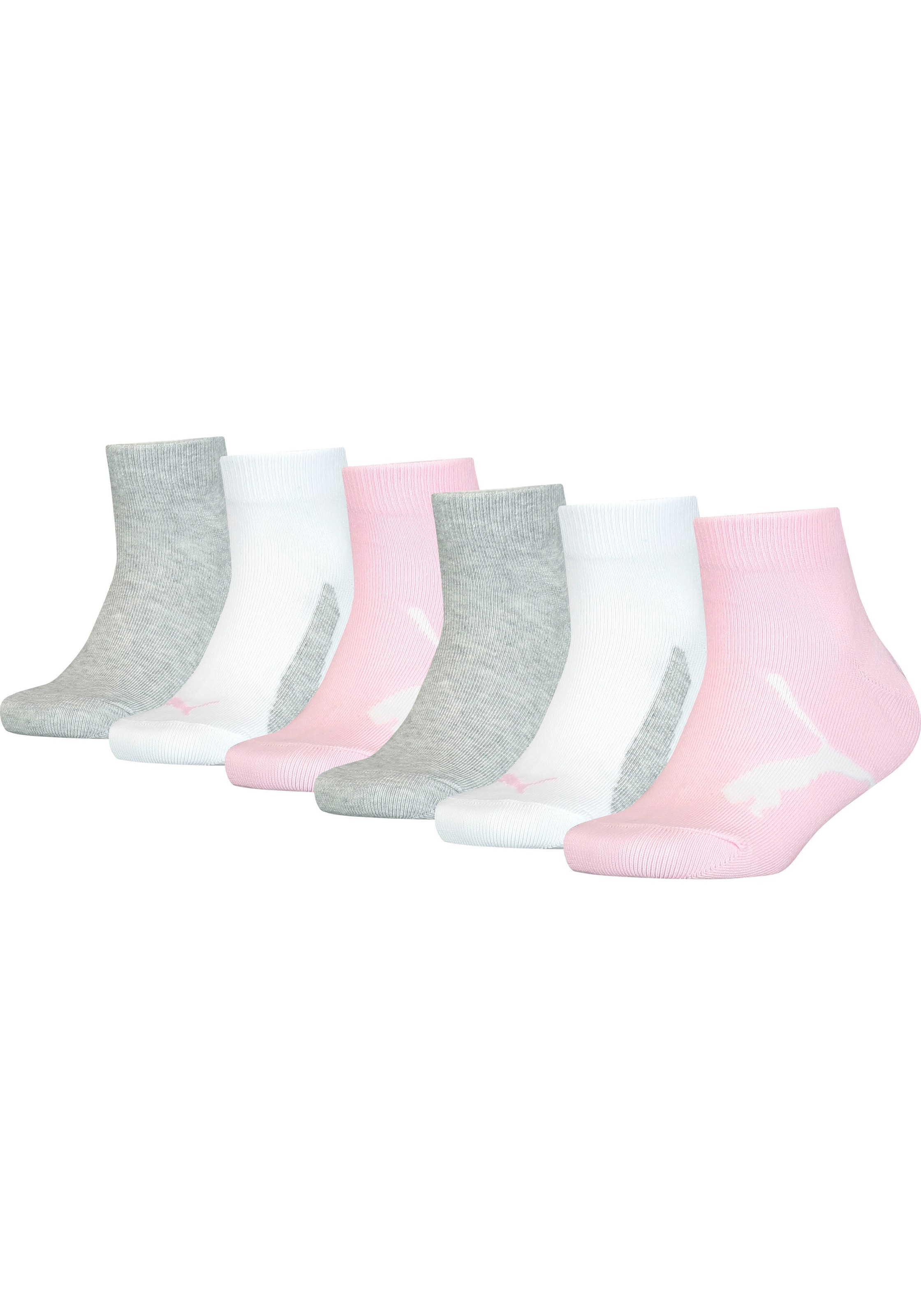 PUMA Kurzsocken »KIDS BWT QUARTER 6P ECOM« 6 Stk. tlg. mit eingestricktem Logo