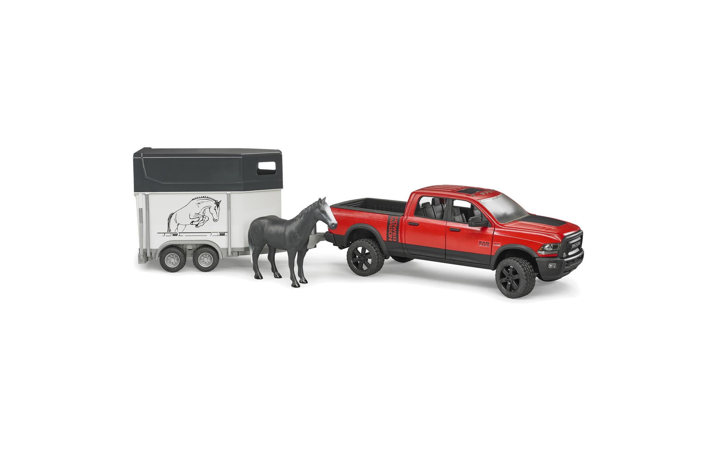 Bruder® Spielzeug-Auto »RAM 2500 Power Wagon Pferdeanhänger«, (Set)